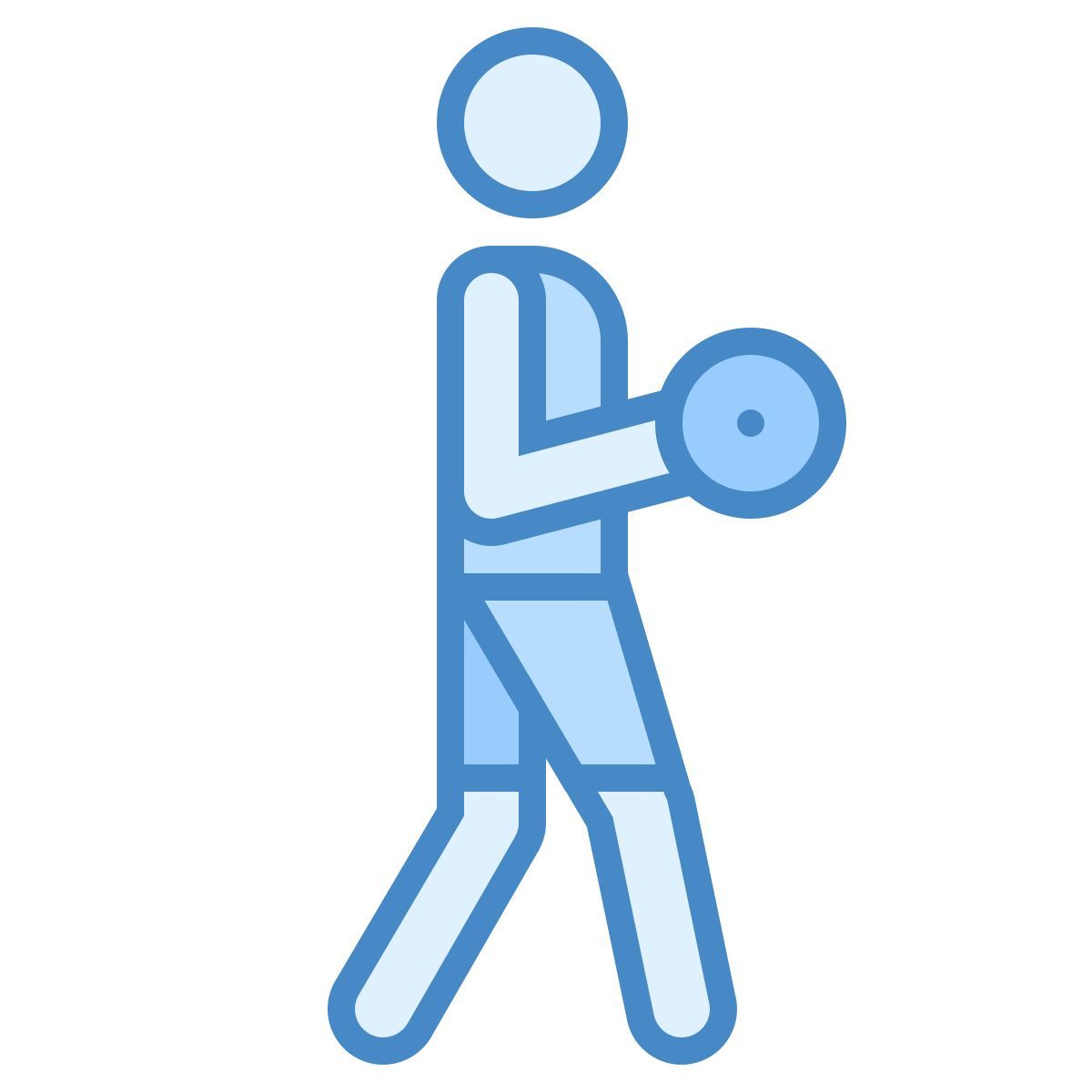 blue ui style 卷发哑铃 icon