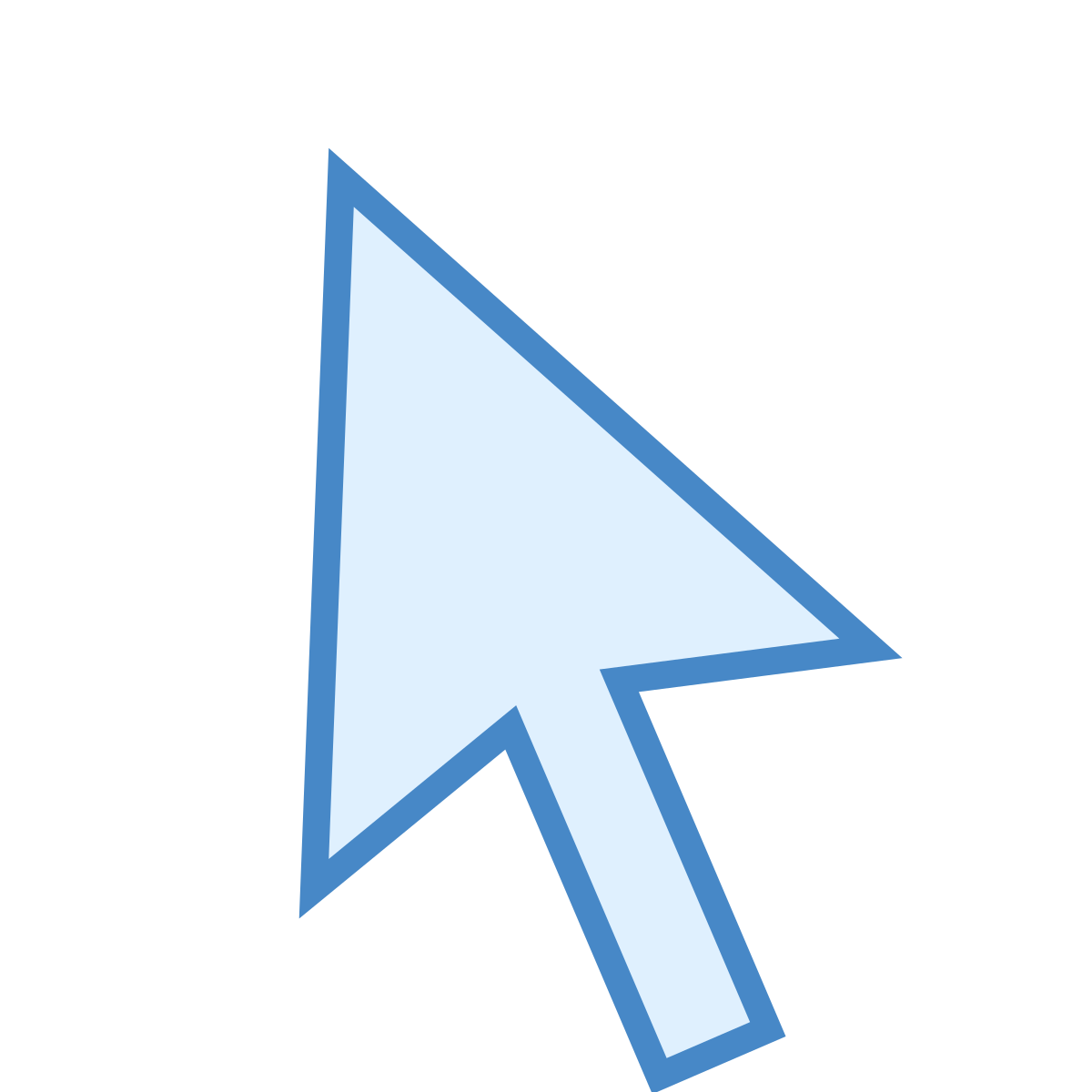 blue ui style cursor  v2 icon