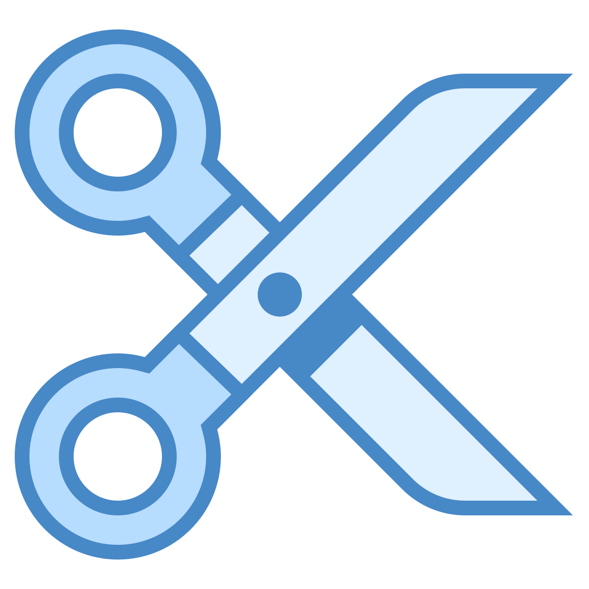 blue ui style cut icon