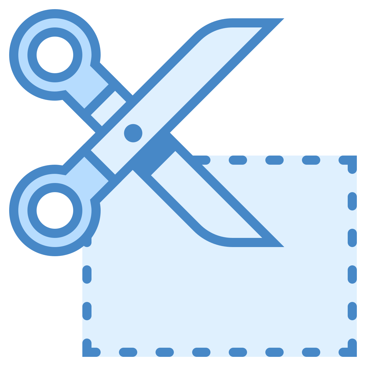 blue ui style cutting coupon icon