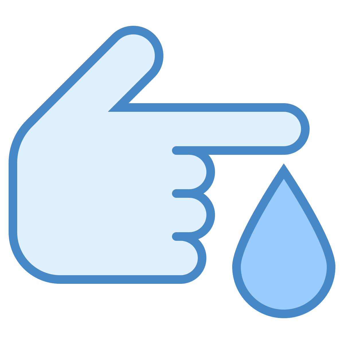blue ui style diabetes icon