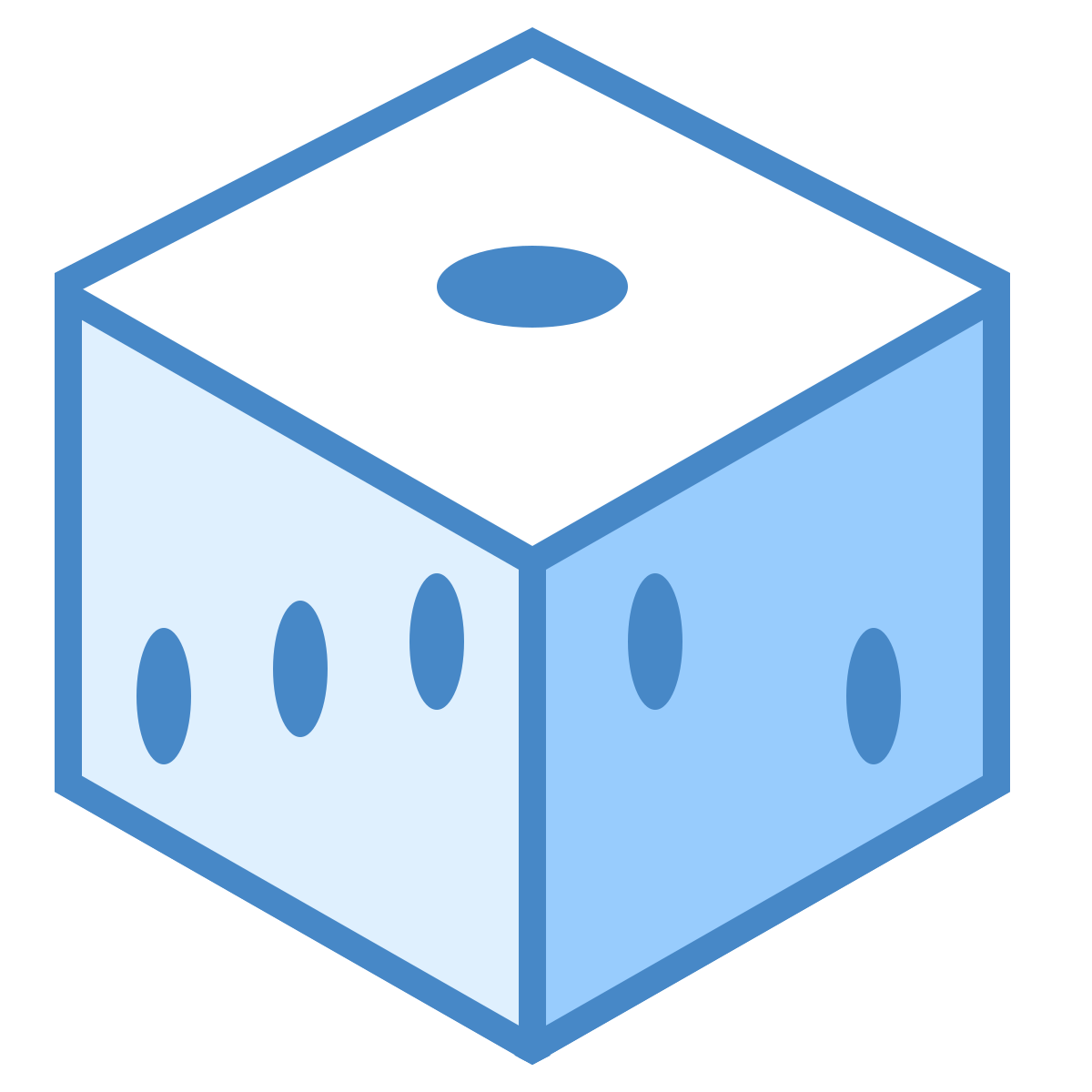 blue ui style dice icon