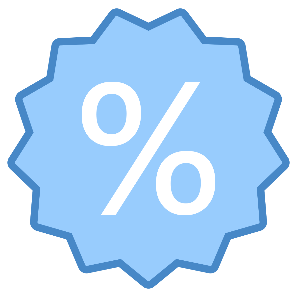 blue ui style discount icon