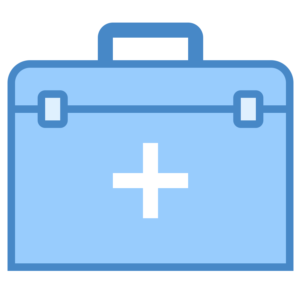 blue ui style doctors bag icon