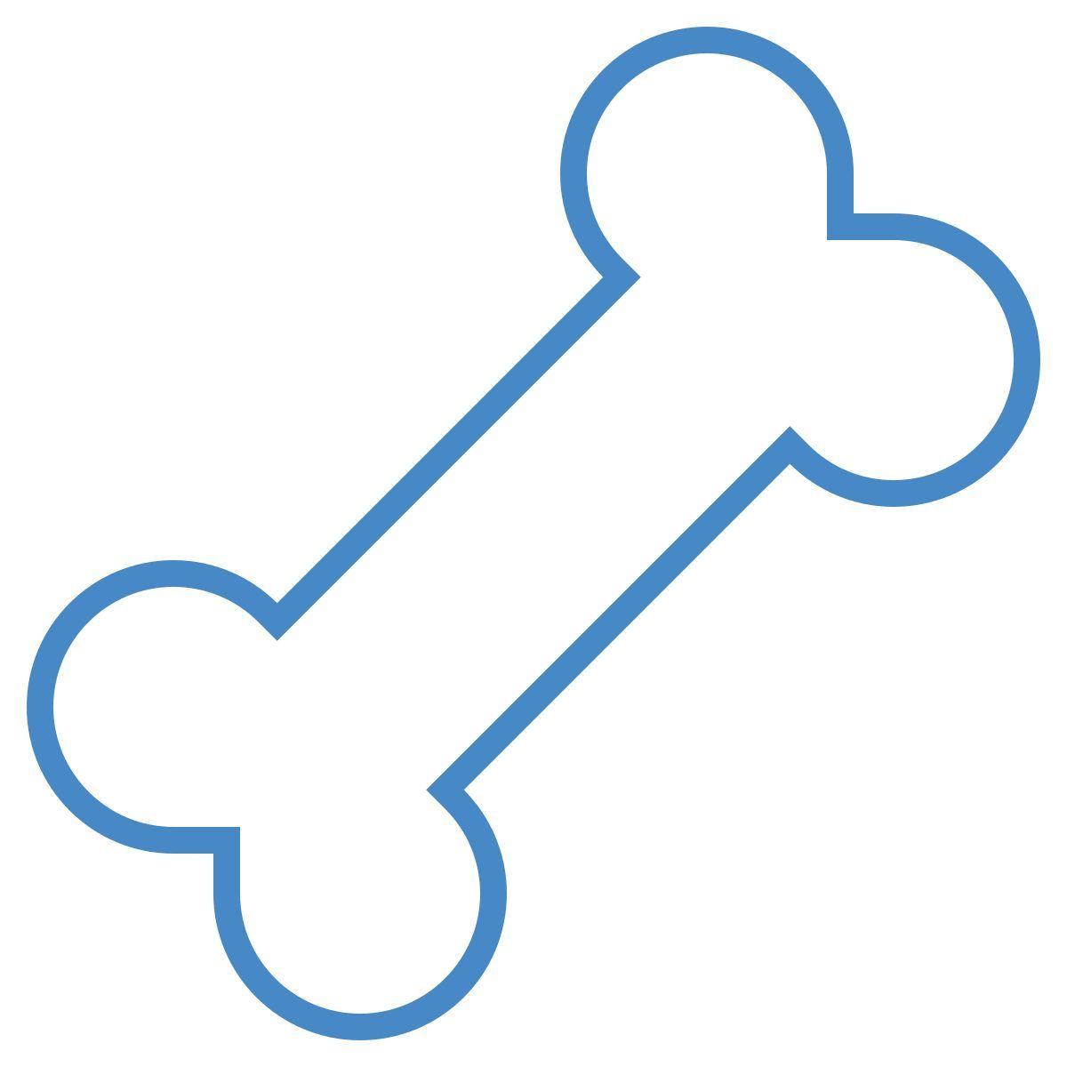 blue ui style 狗骨头 icon