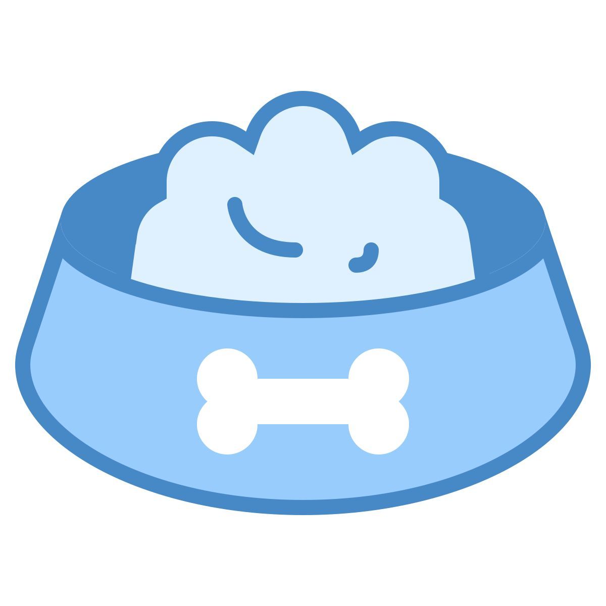 blue ui style dog bowl icon