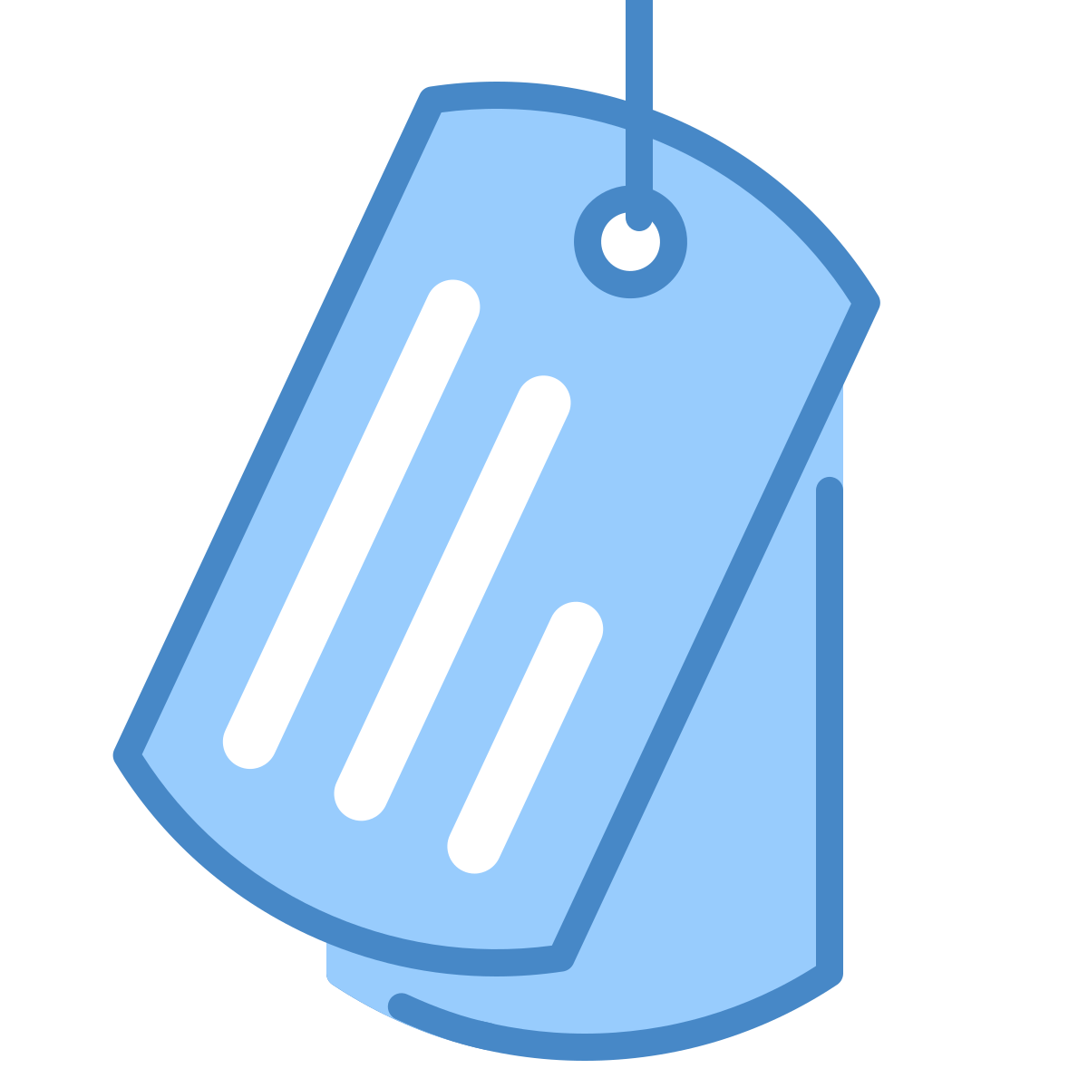 blue ui style dog tag icon