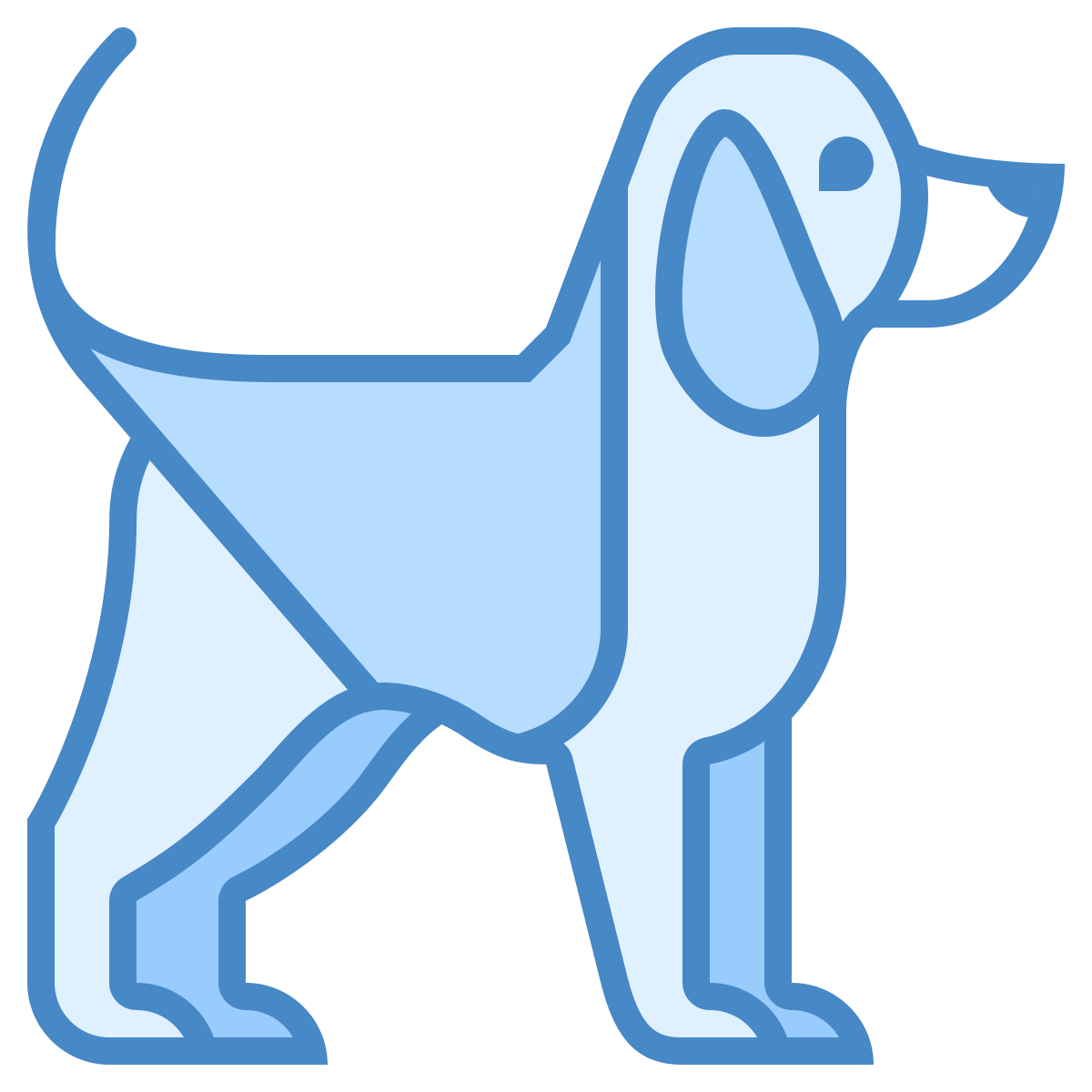 blue ui style dog icon