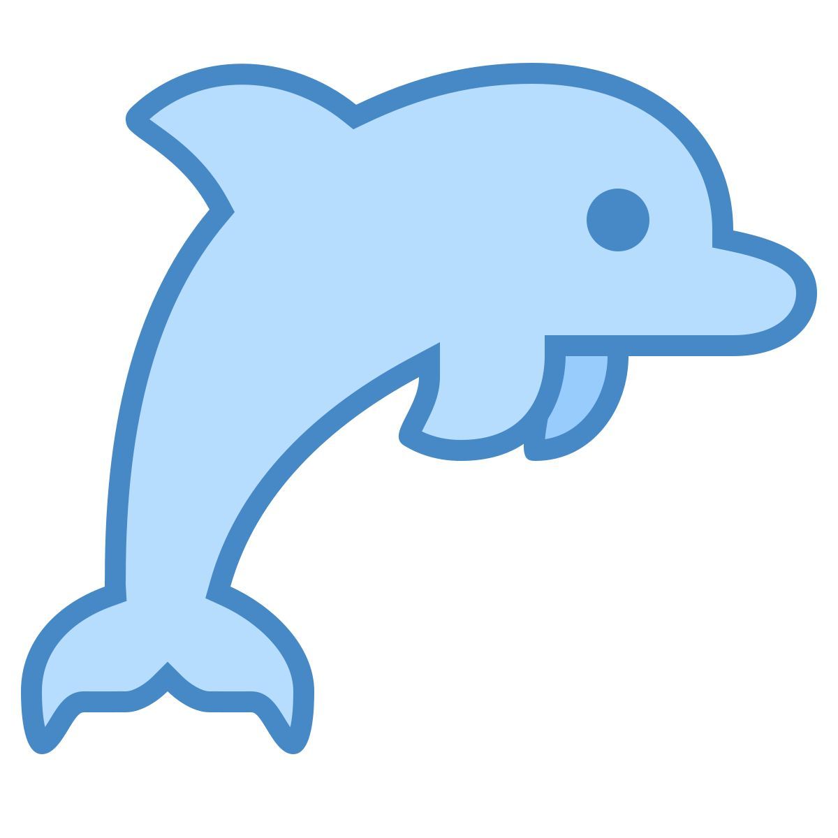 blue ui style dolphin icon