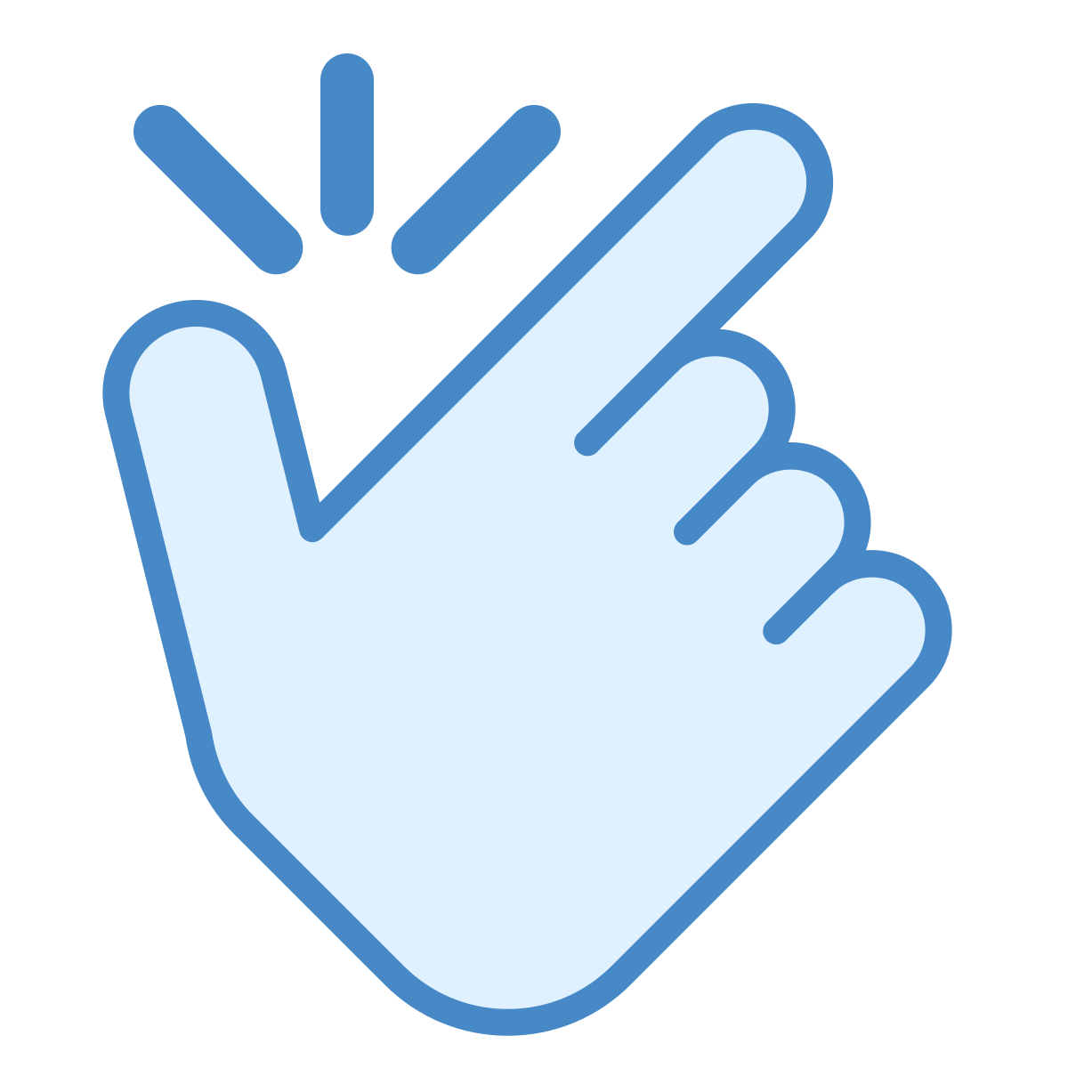 blue ui style easy icon