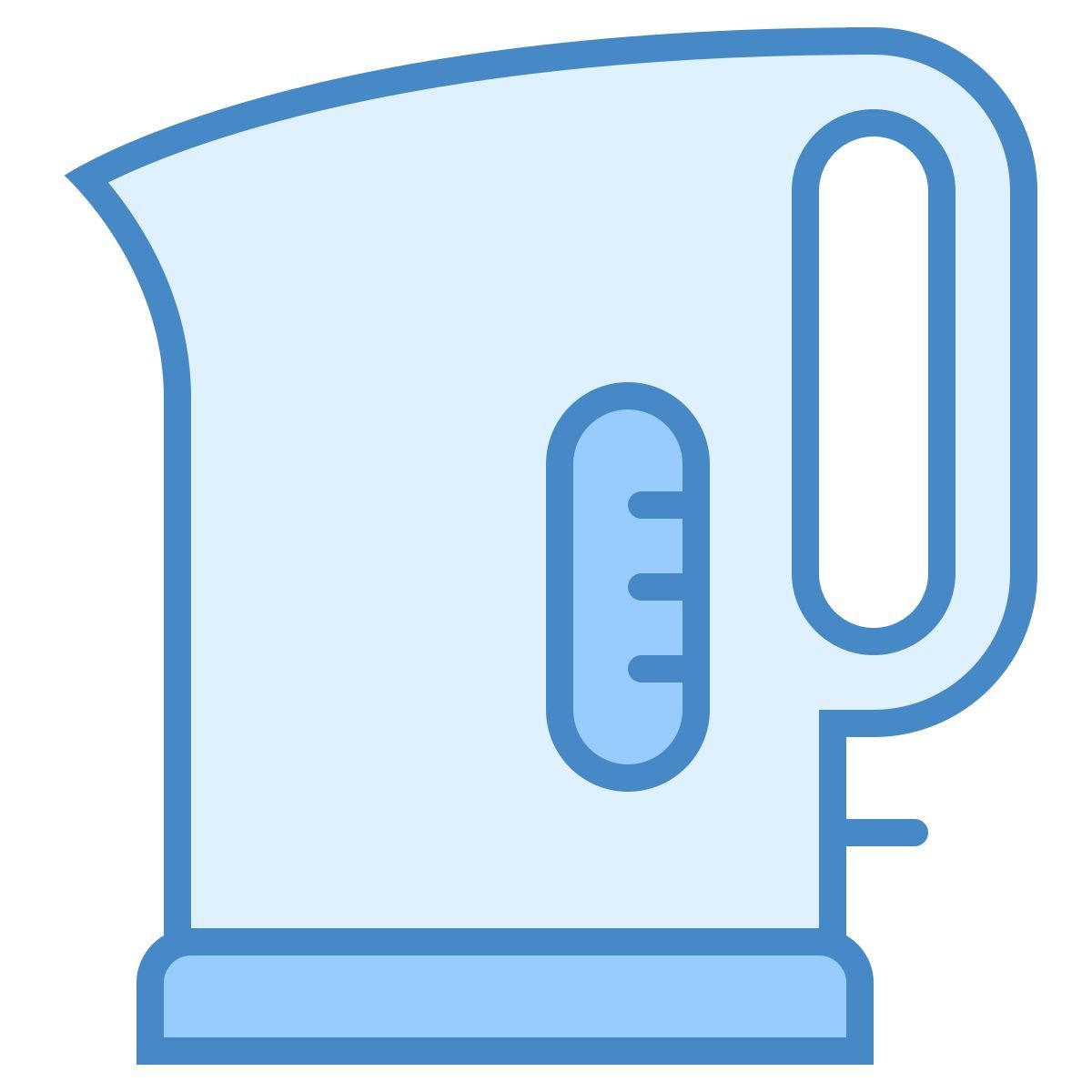 blue ui style 전기 주전자 icon