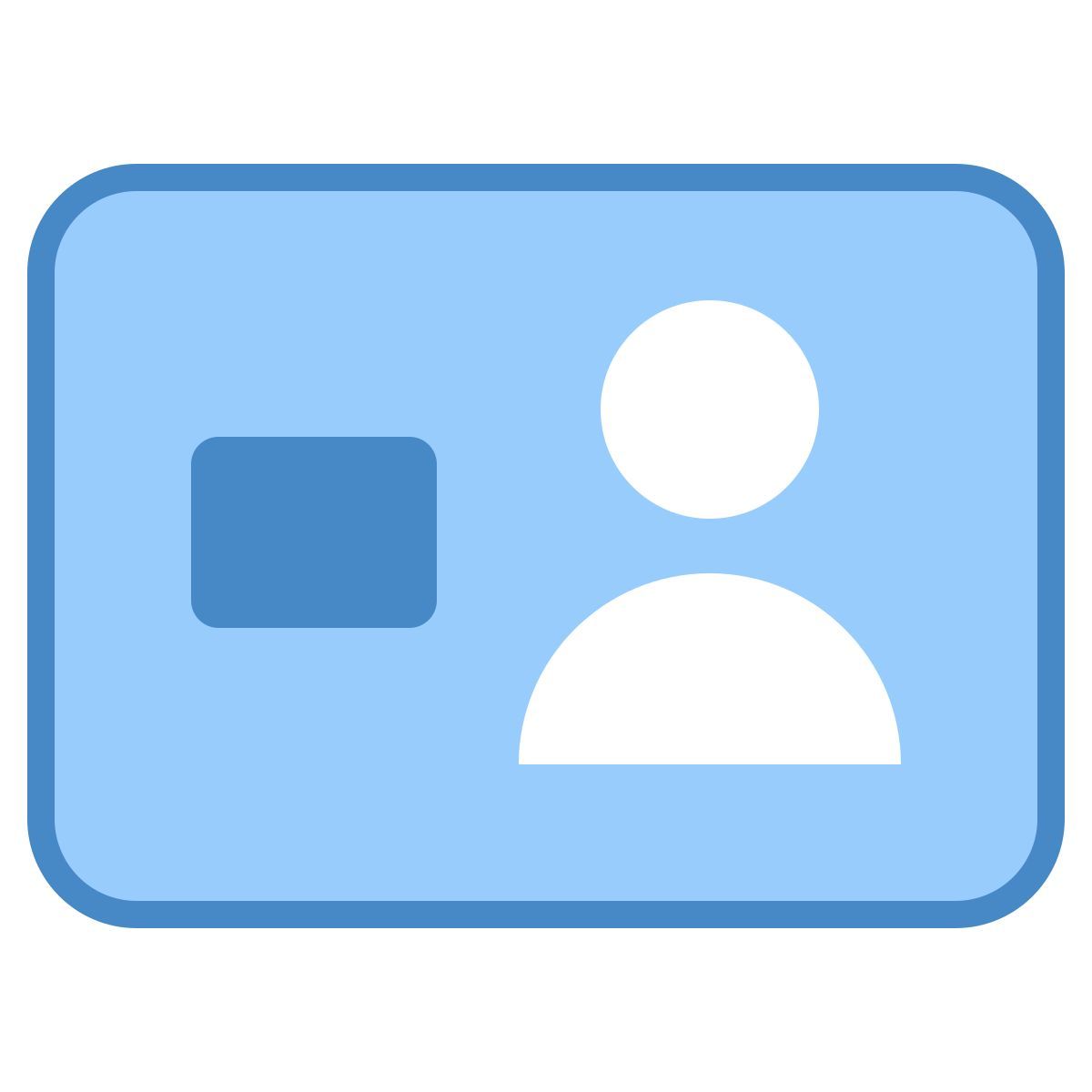 blue ui style carta d'identità elettronica icon