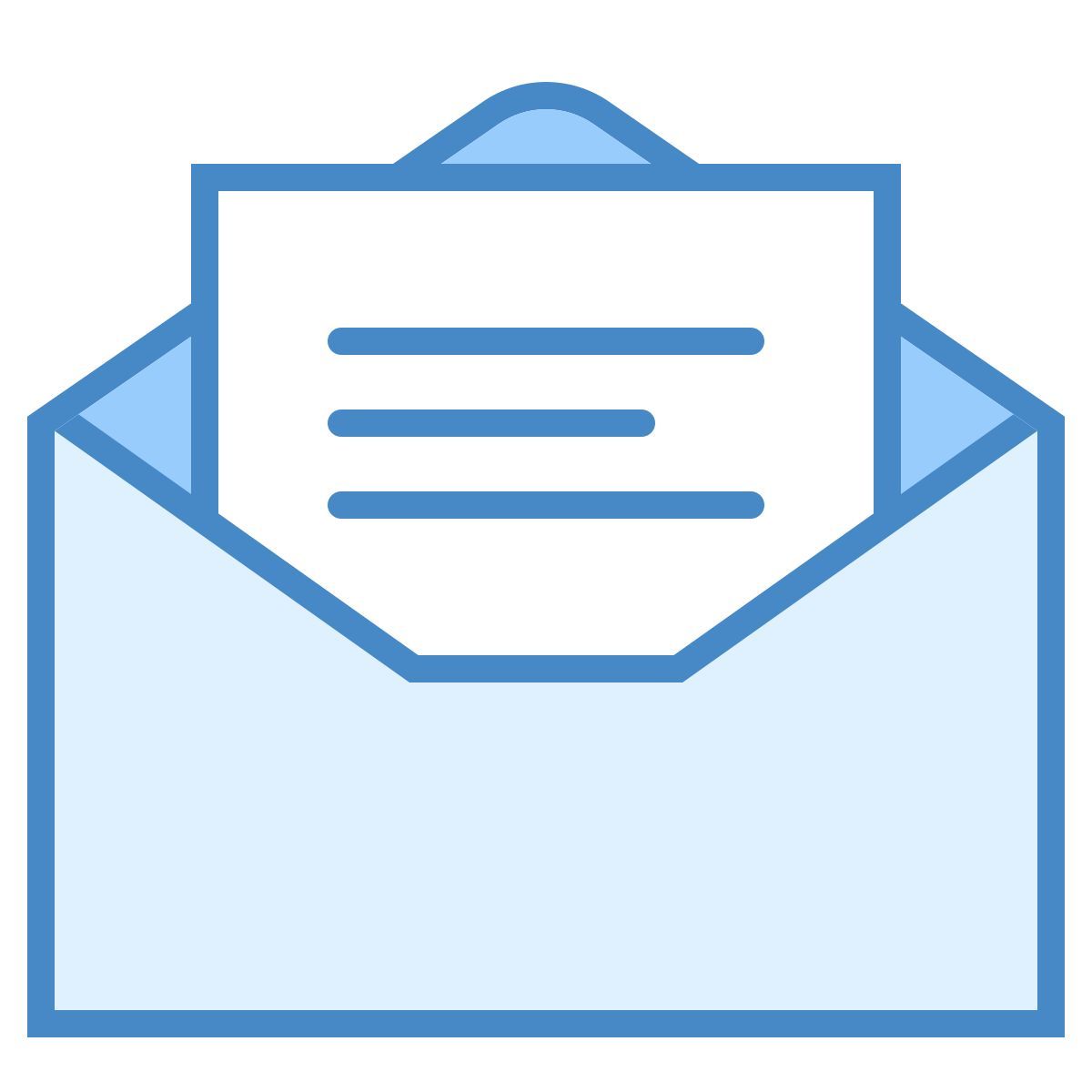 blue ui style newsletter icon