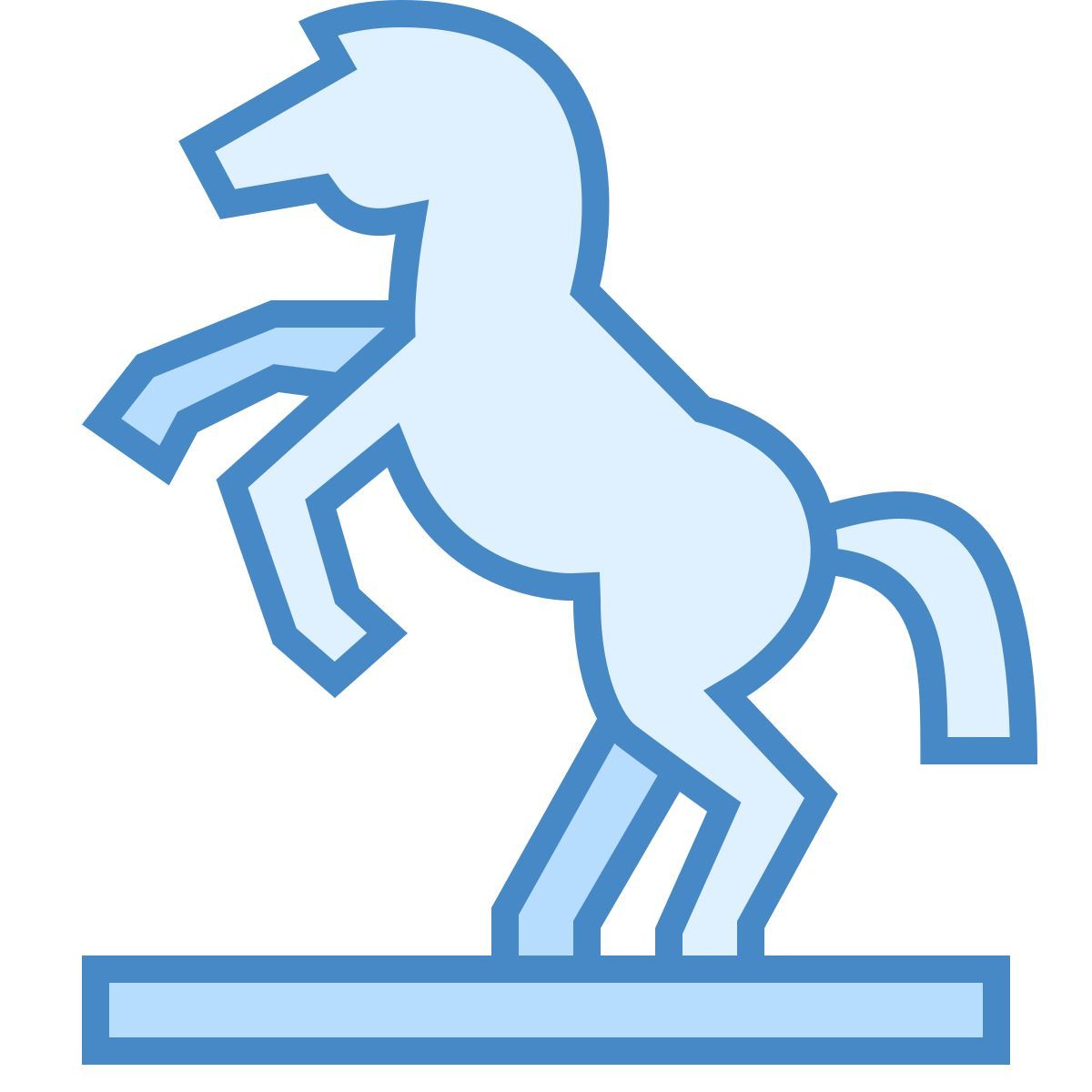 blue ui style reiterstatue icon