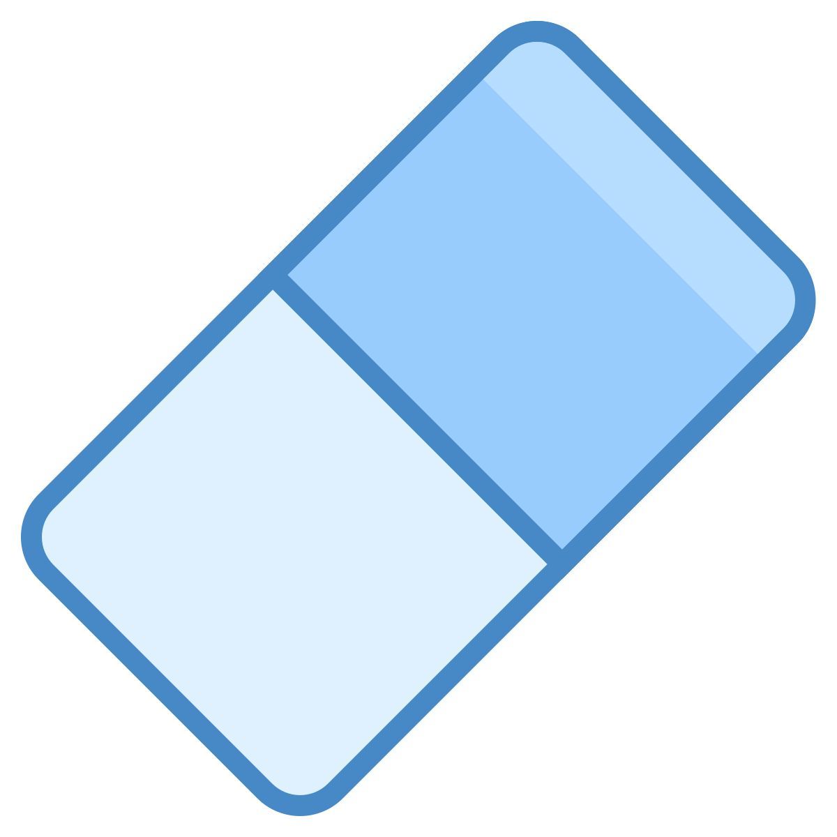 blue ui style erase icon