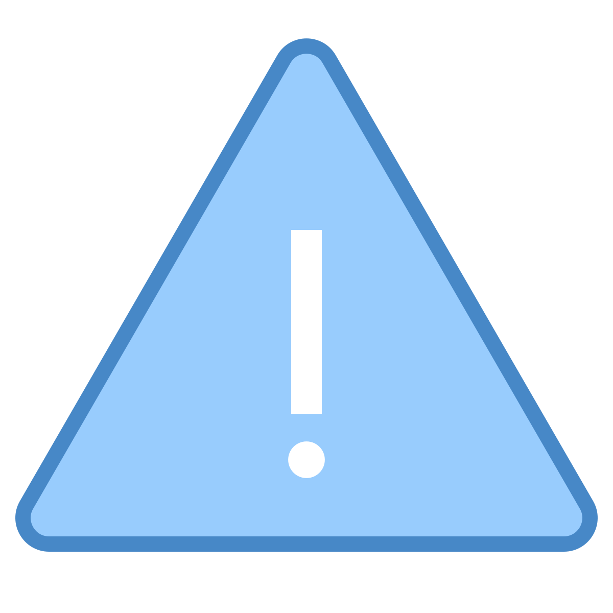 blue ui style error icon