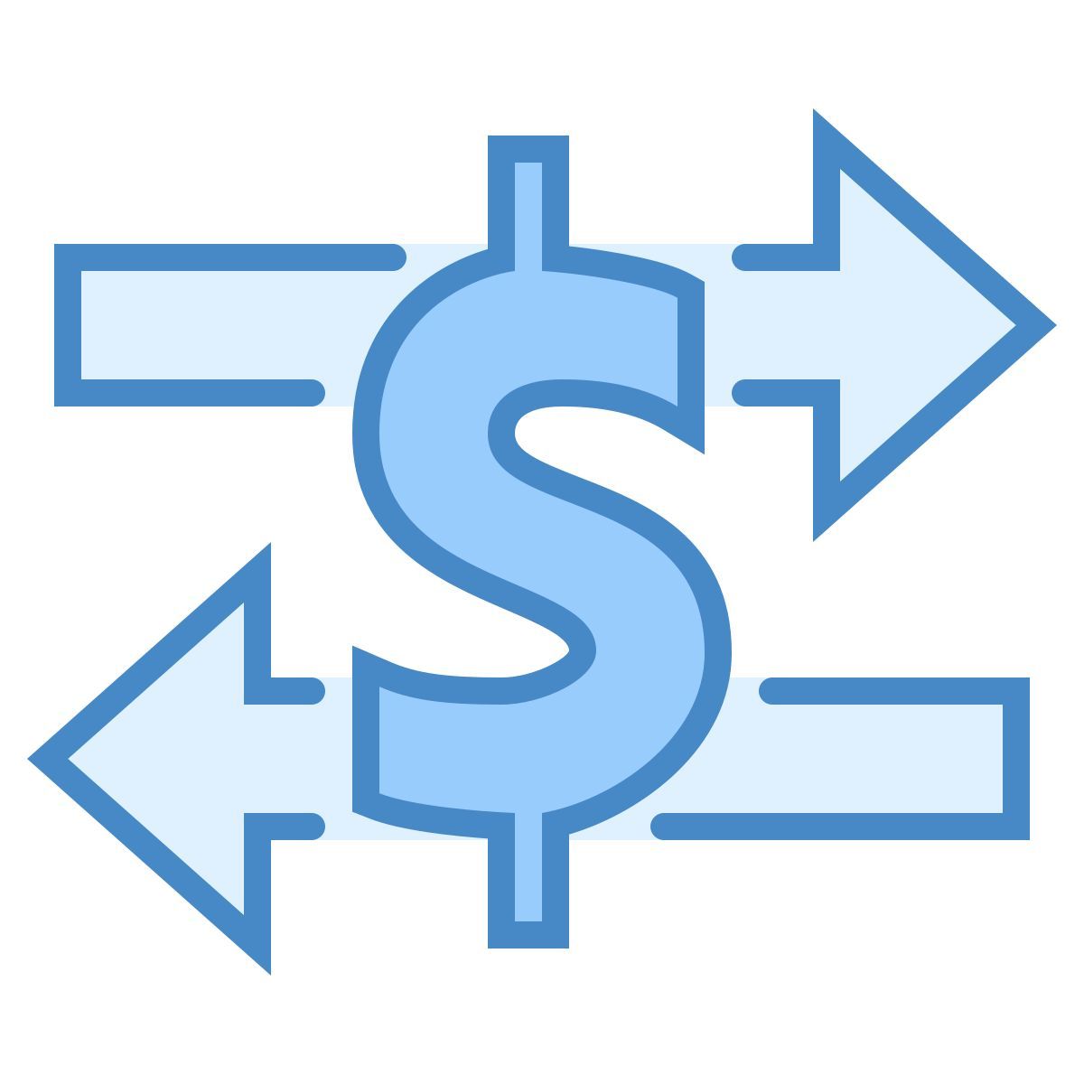 blue ui style 现金流 icon