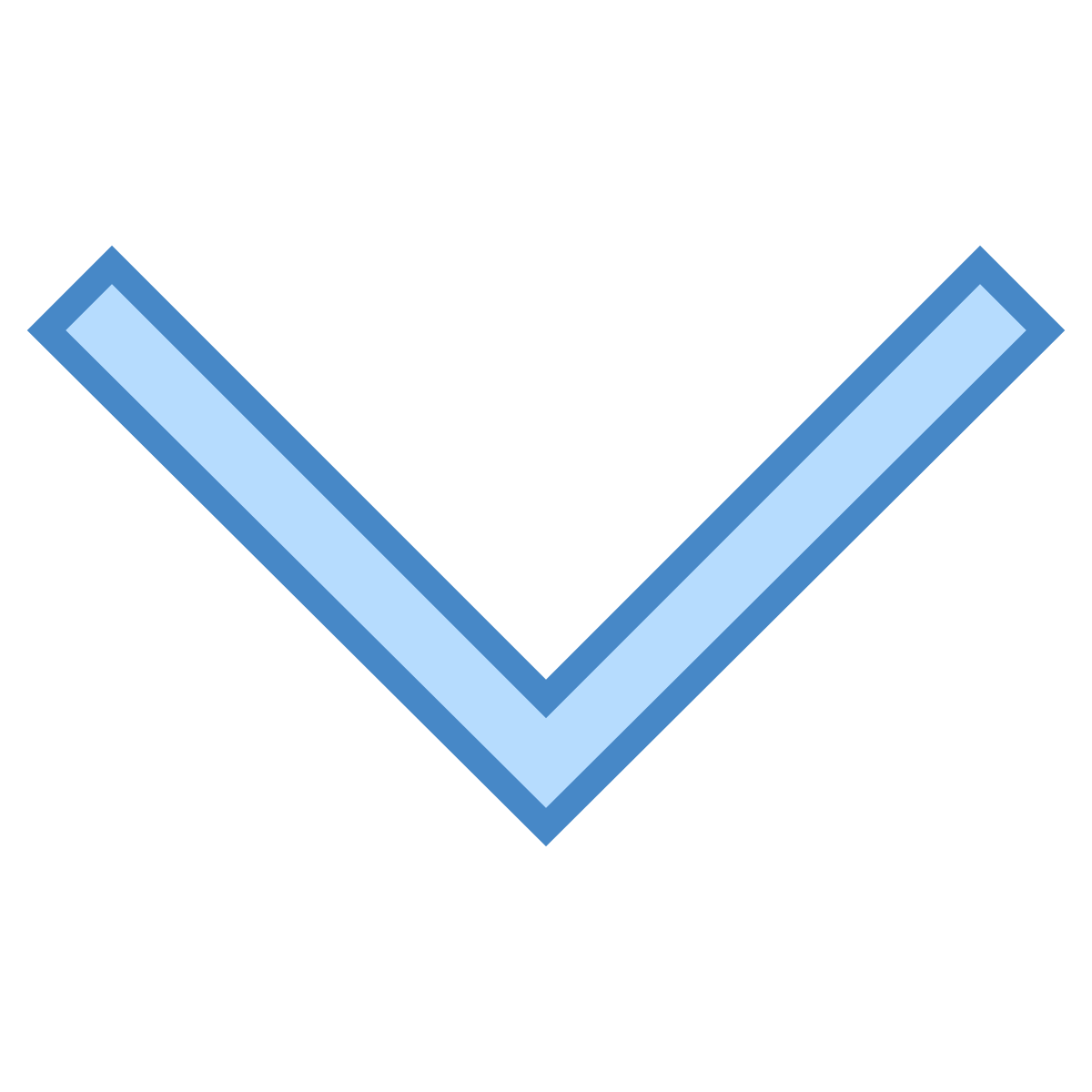 blue ui style expand arrow  v2 icon