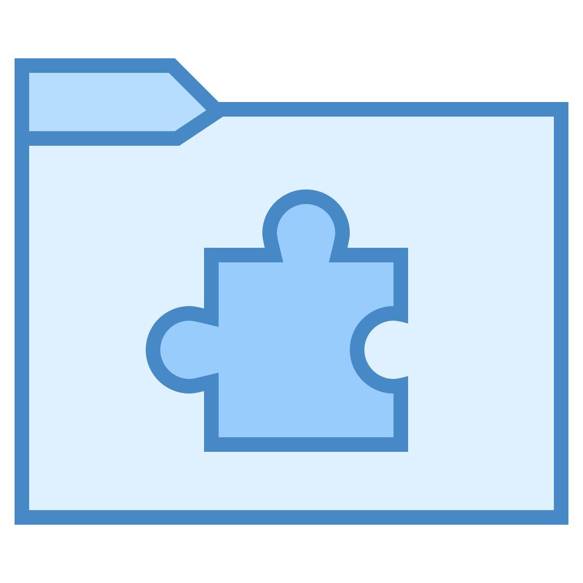 blue ui style cartella estensioni icon