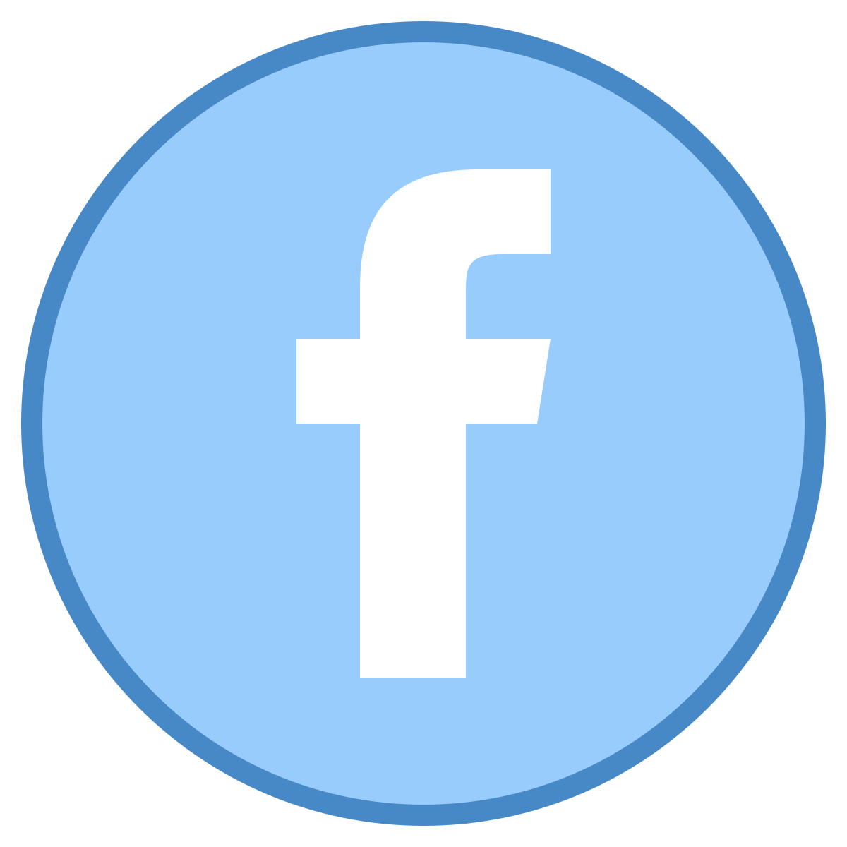 blue ui style facebook circled  v3 icon