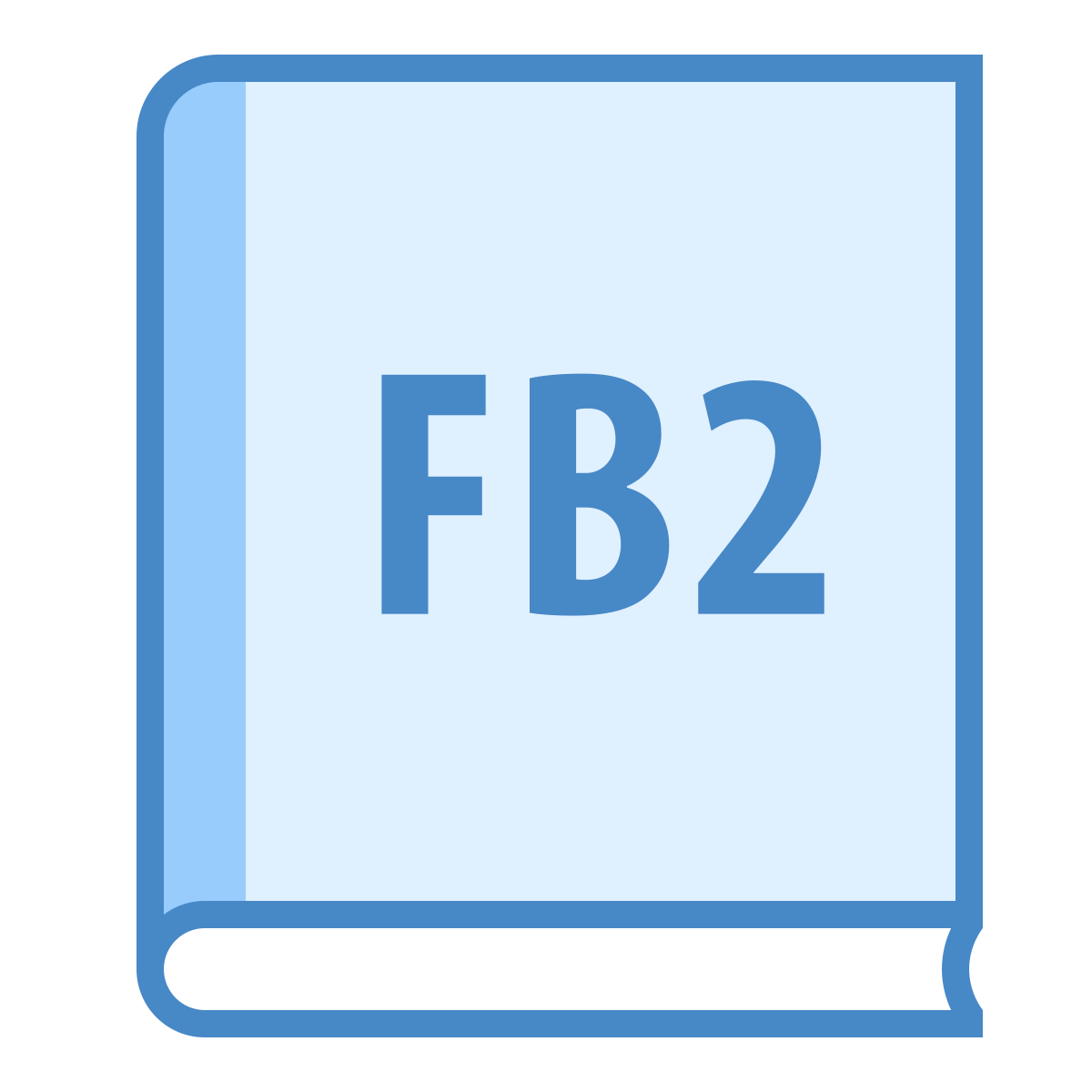 blue ui style fb2 icon