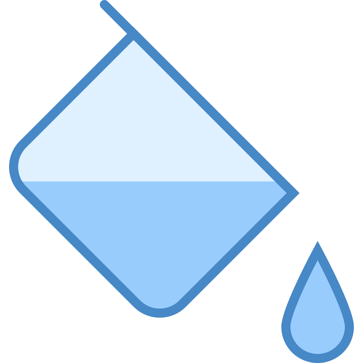 blue ui style fill color icon