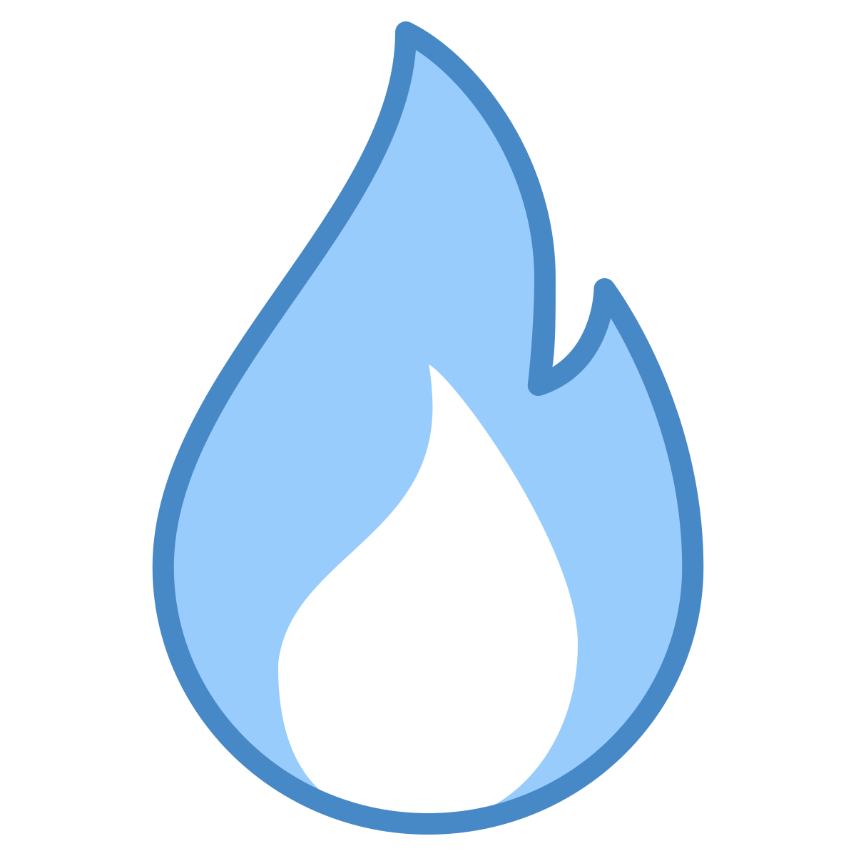 blue ui style fire element icon