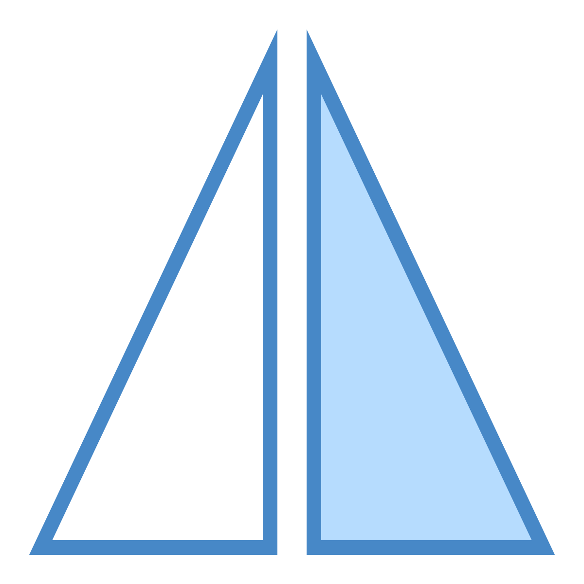 blue ui style flip vertical icon