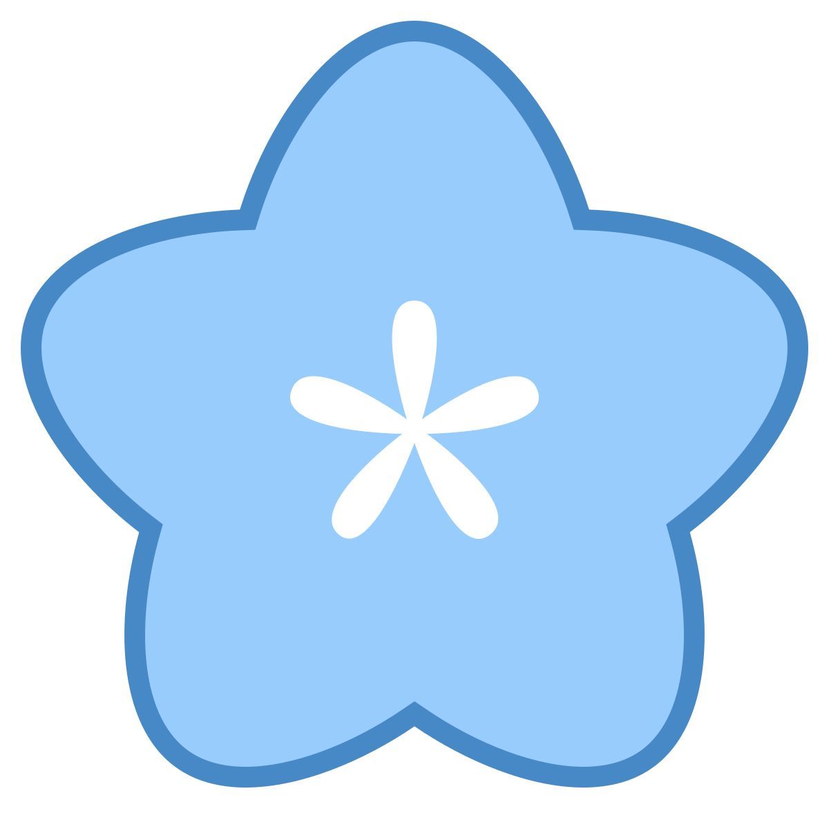 blue ui style blume icon
