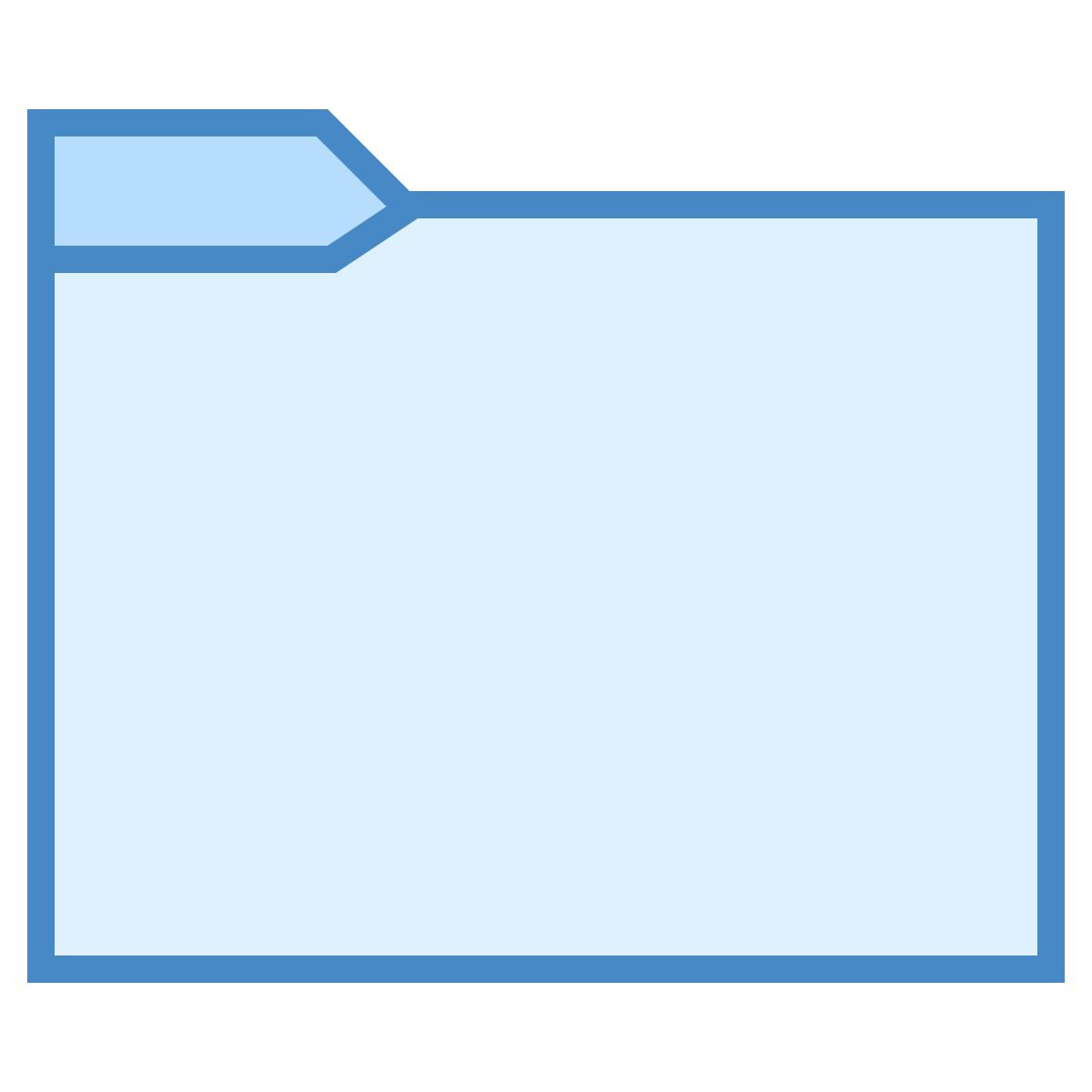 blue ui style folder icon