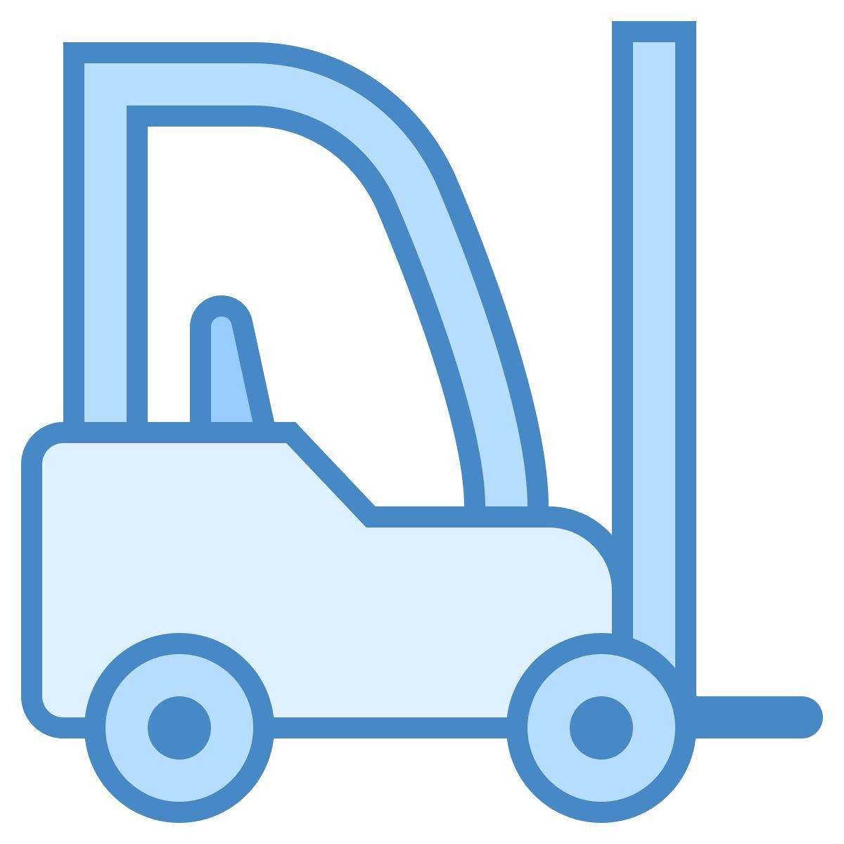 blue ui style carretilla elevadora icon