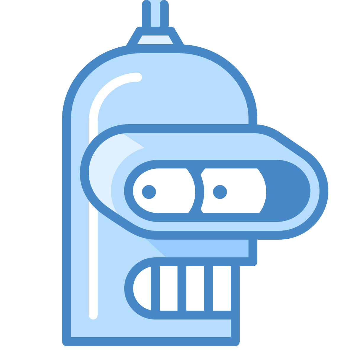 blue ui style futurama bender  v2 icon