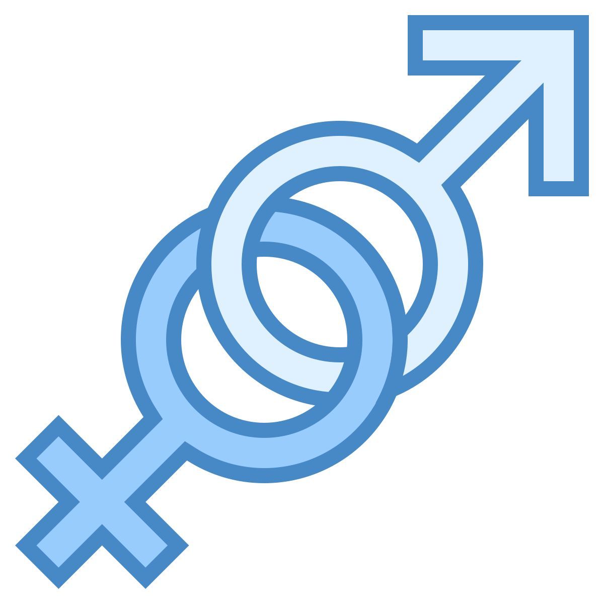 blue ui style 性别 icon