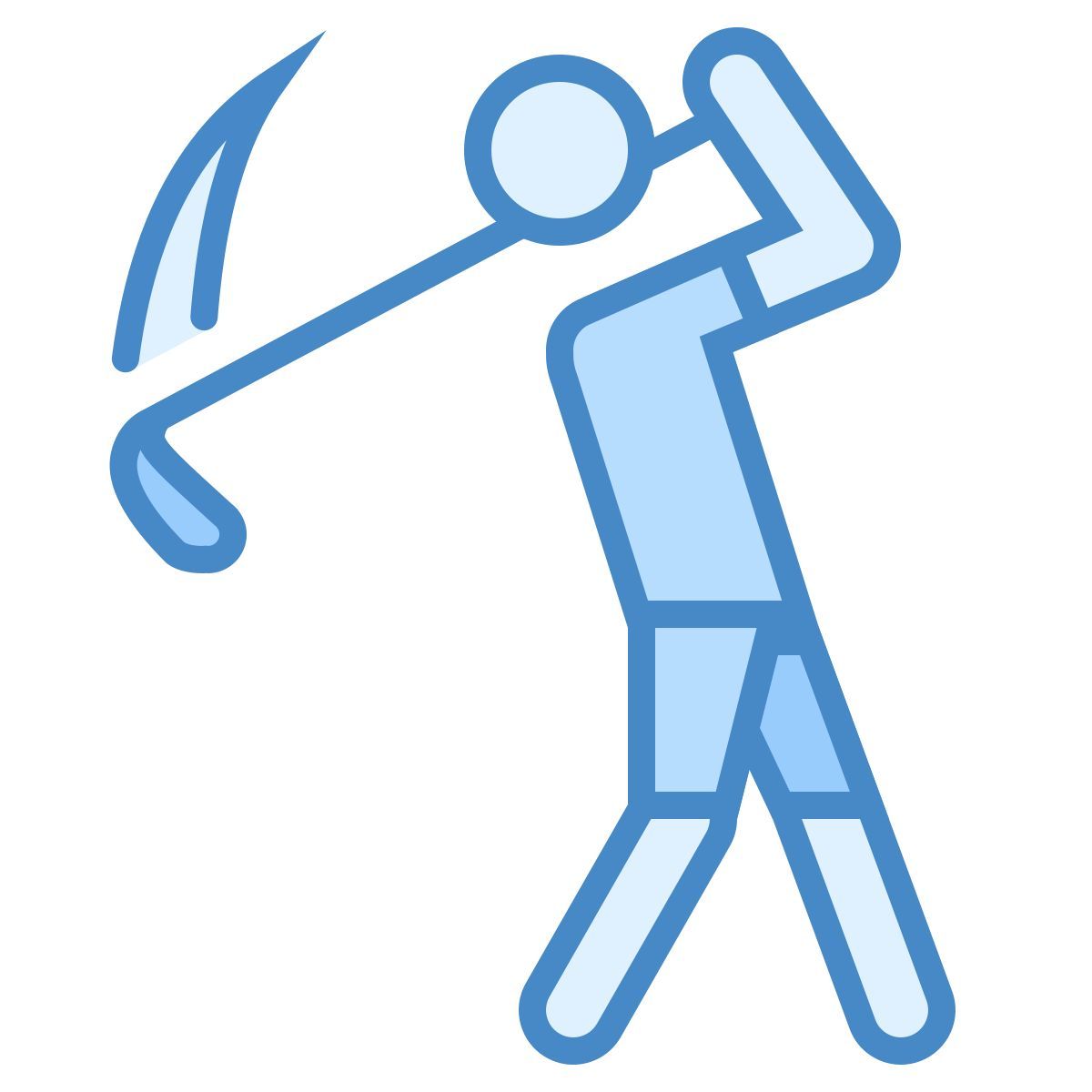 blue ui style 골프 icon