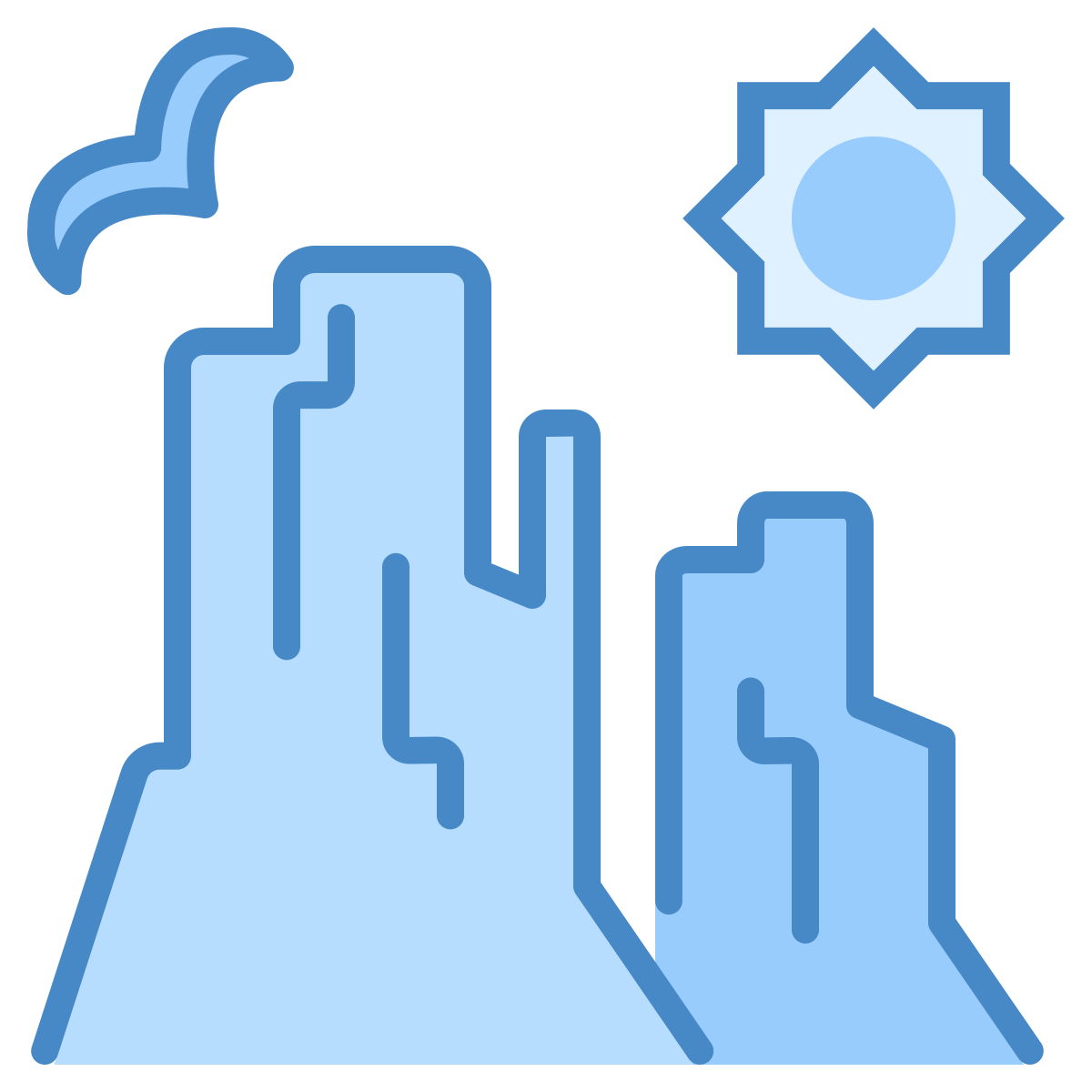 blue ui style grand canyon icon