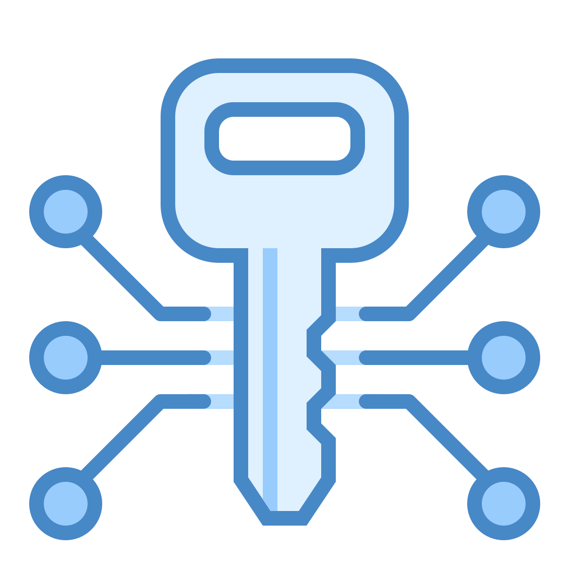 blue ui style grand master key icon