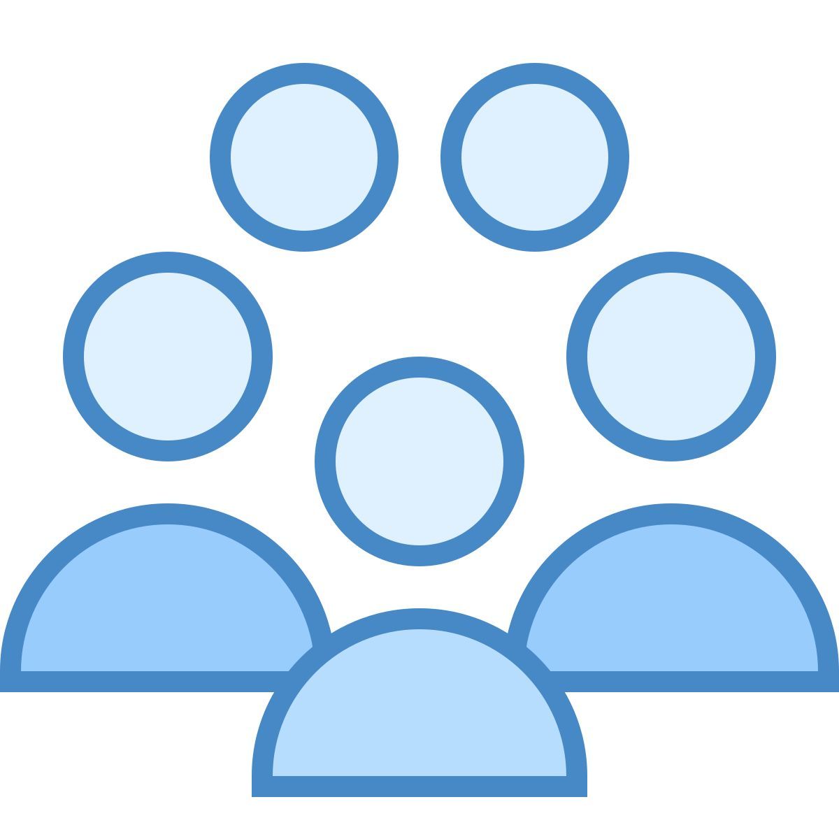 blue ui style gruppi di utenti icon