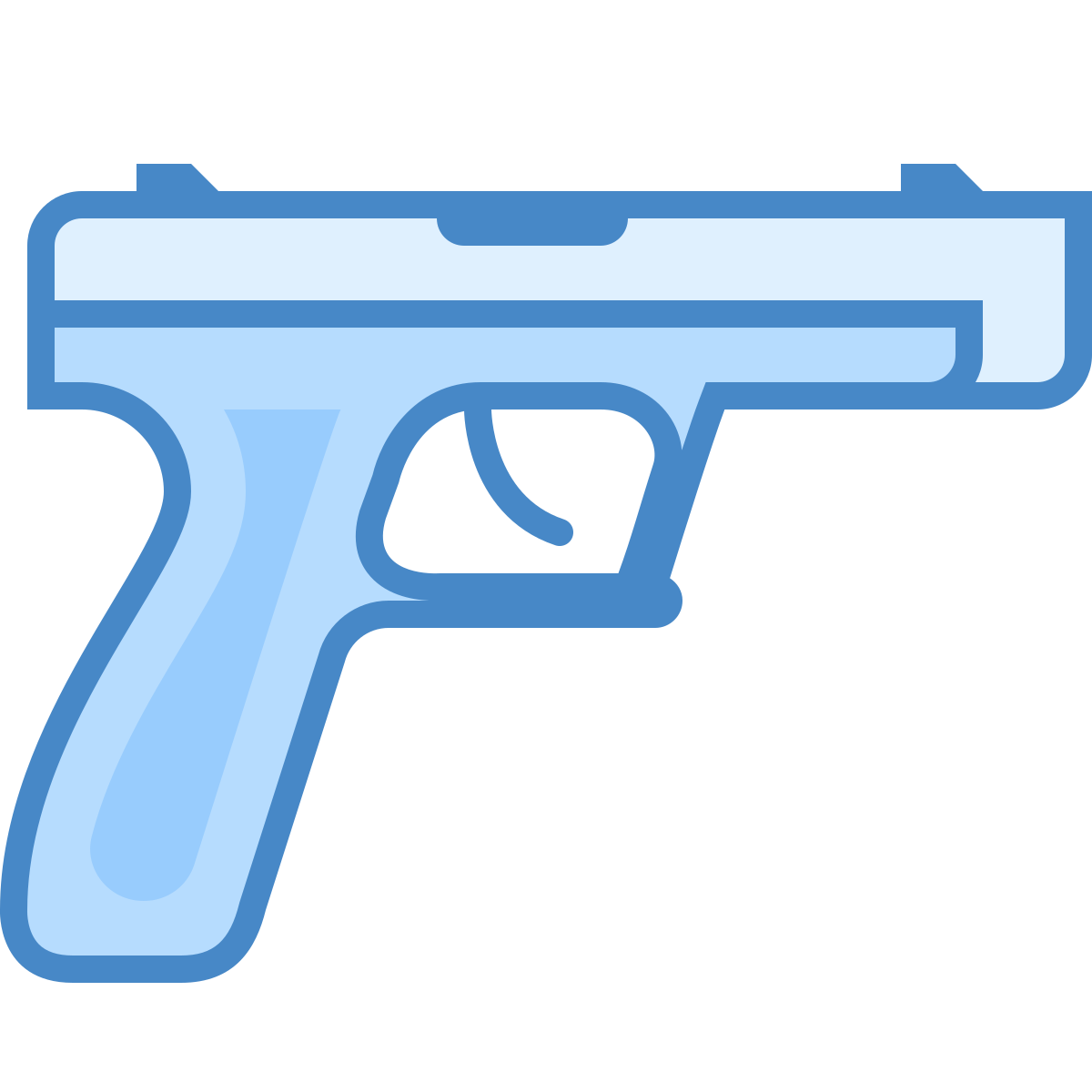 blue ui style gun icon