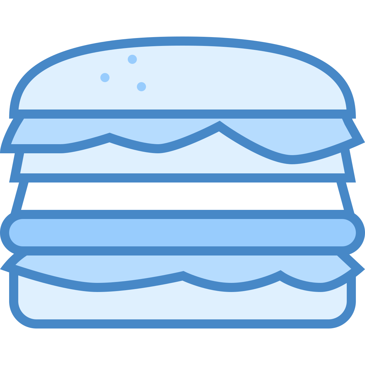 blue ui style hamburger icon