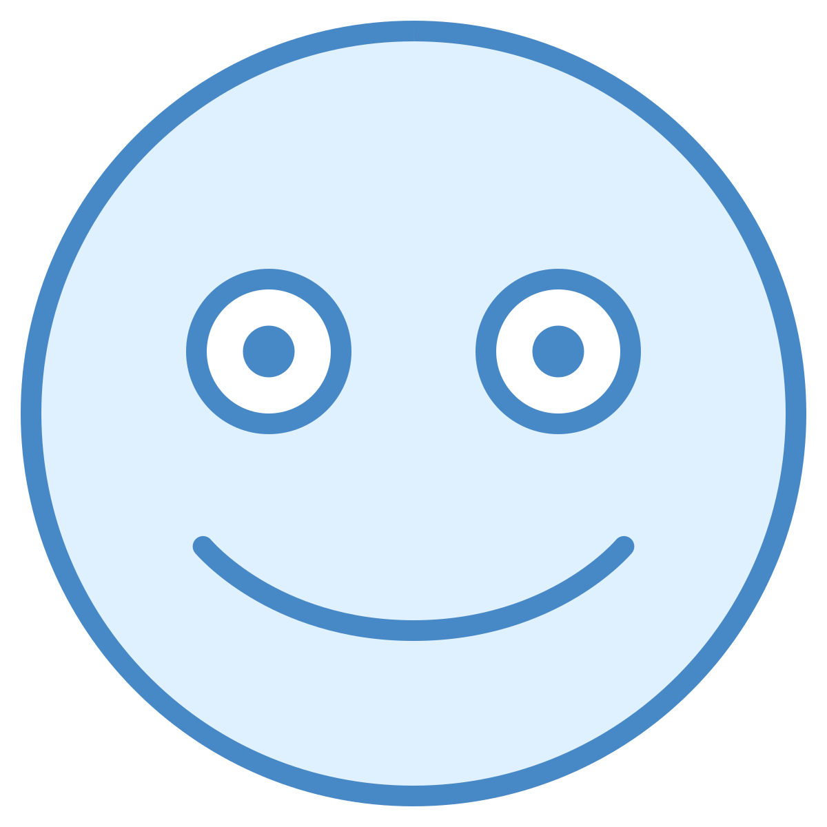 blue ui style happy  v2 icon