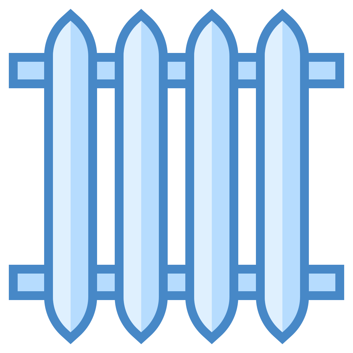 blue ui style heating radiator icon
