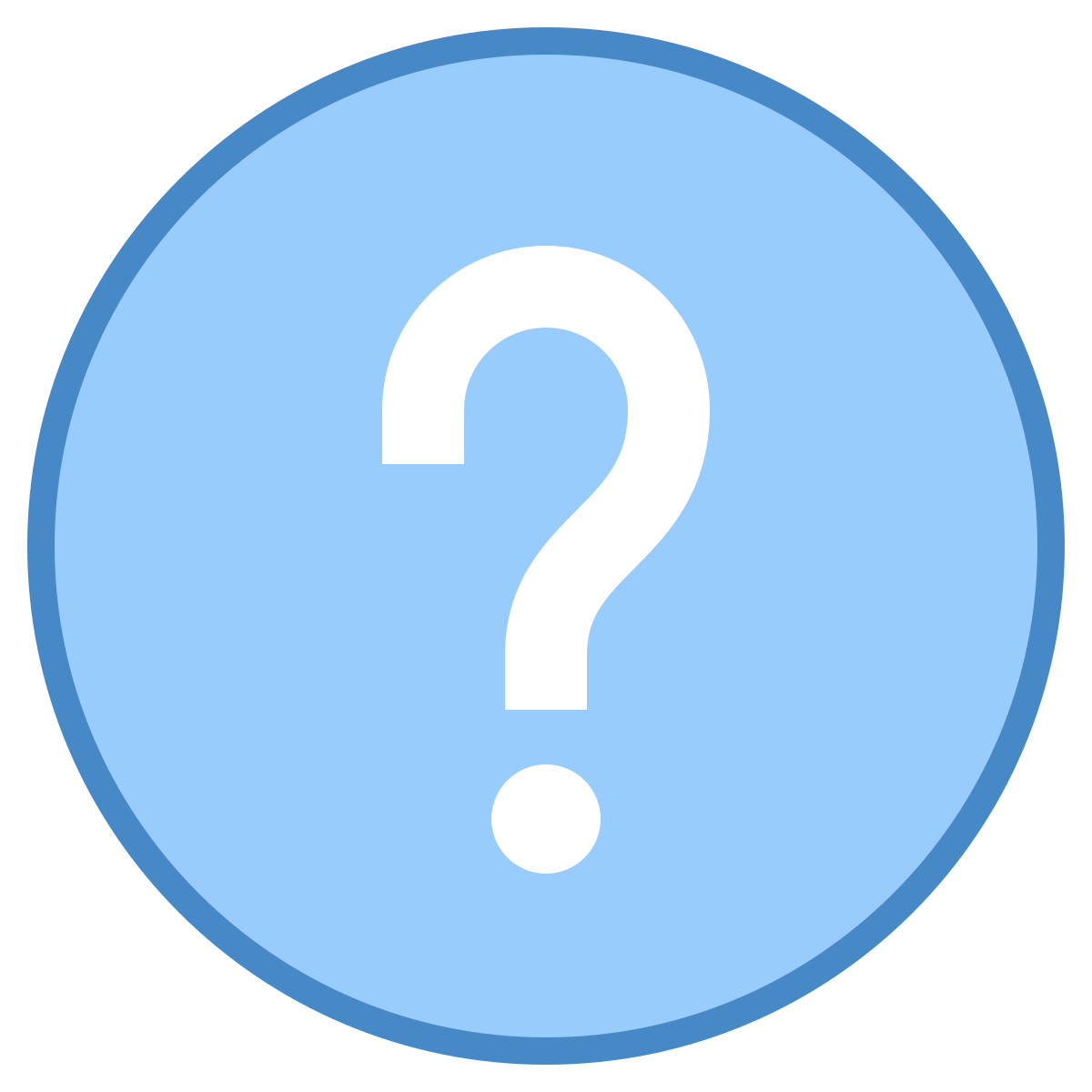 blue ui style help icon