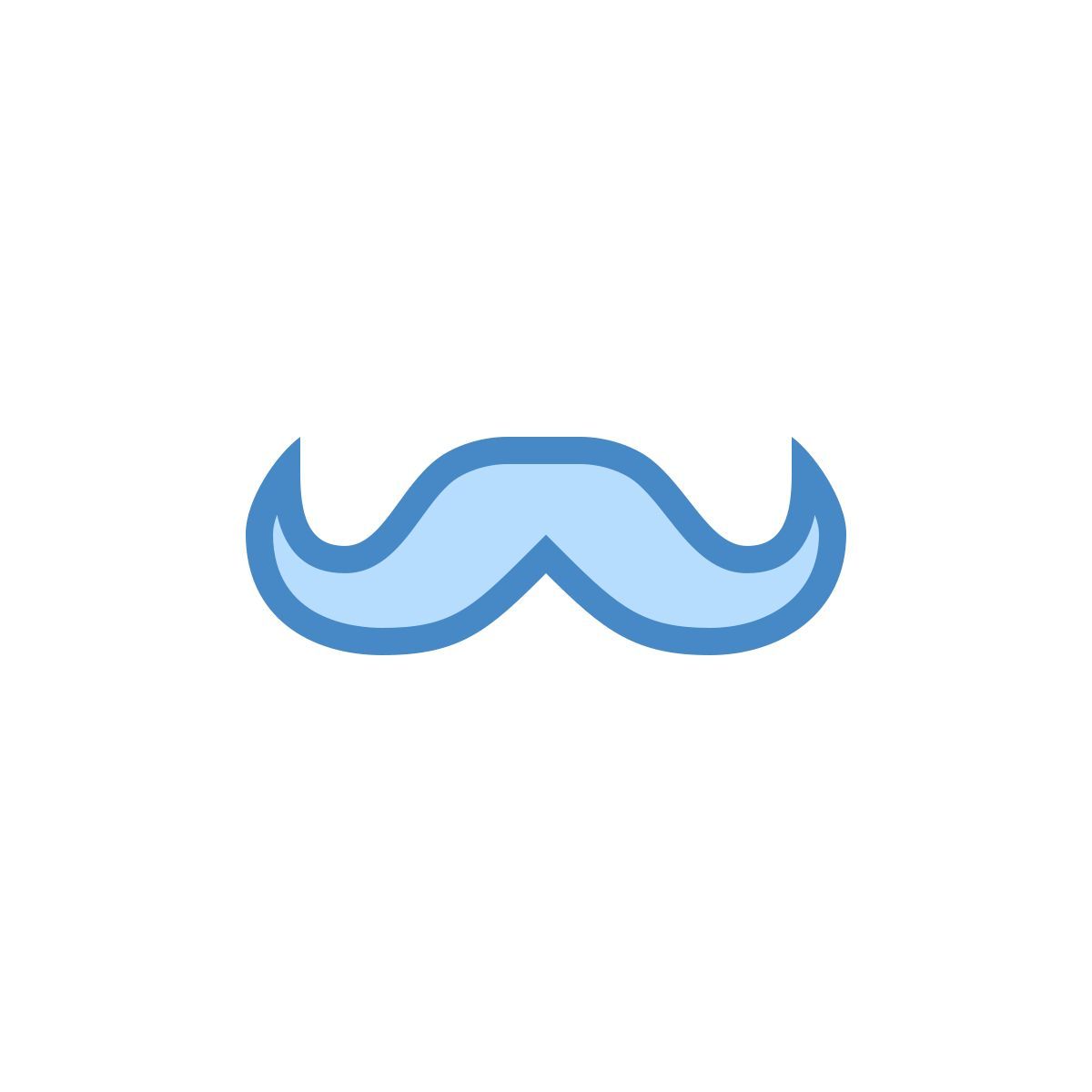 blue ui style 에르 퀼 푸아로 콧수염 icon