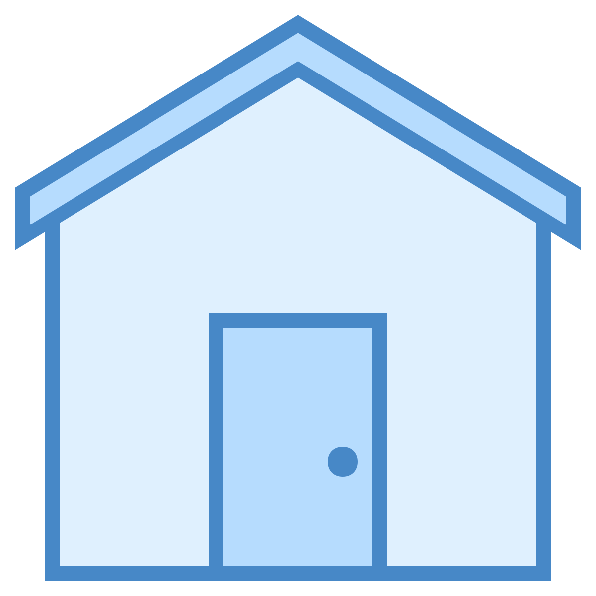 blue ui style home  v2 icon