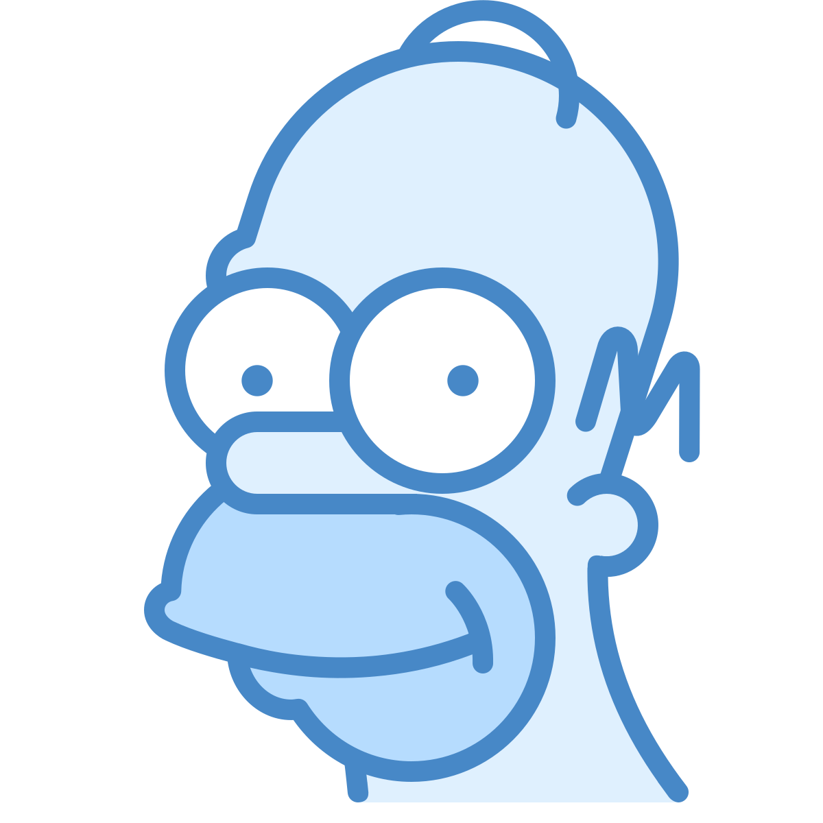 blue ui style homer simpson  v2 icon