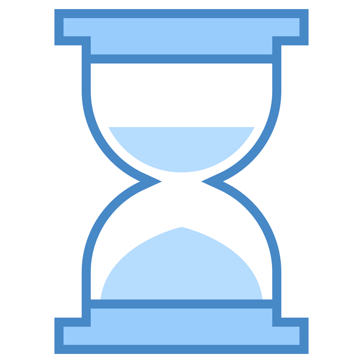 blue ui style hourglass icon