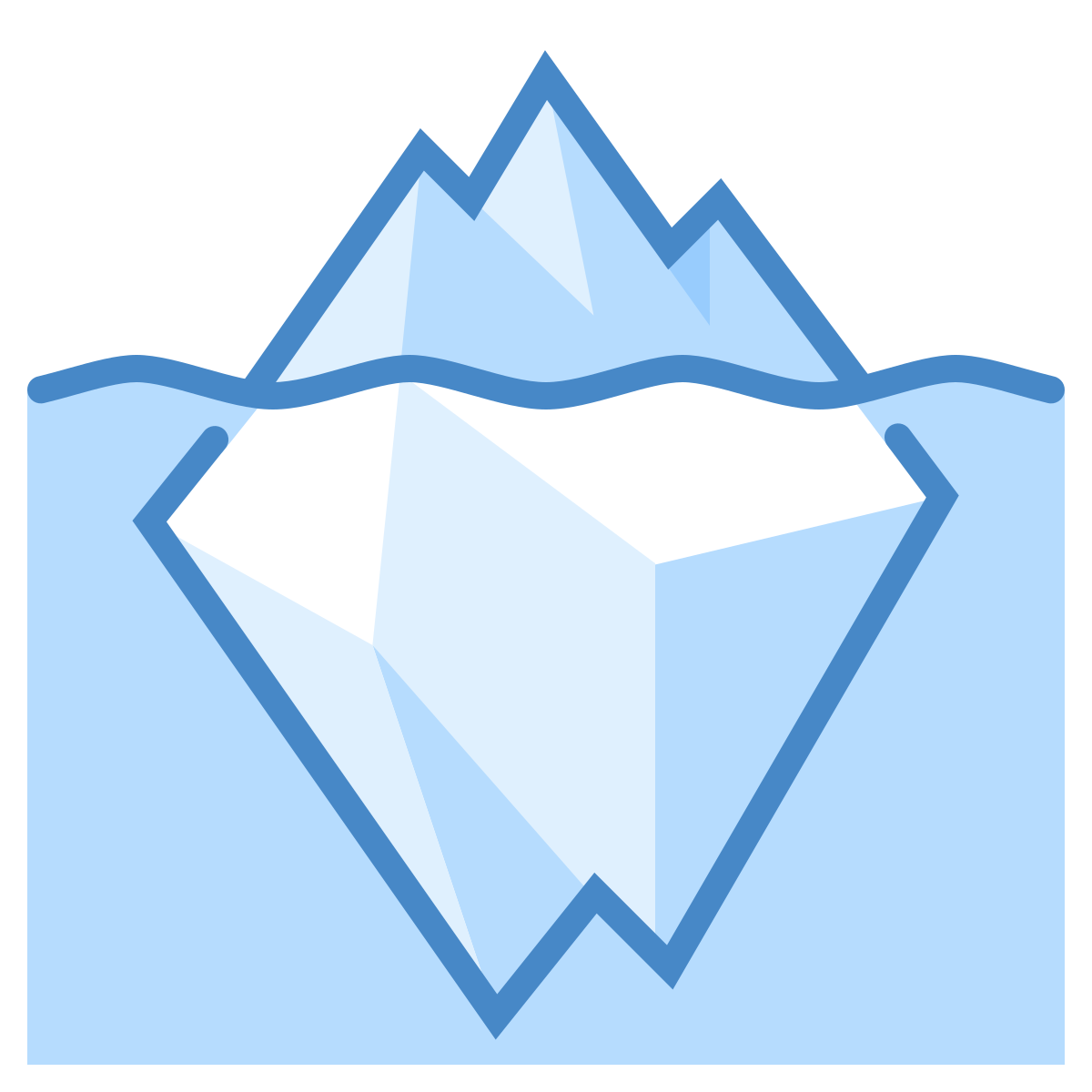 blue ui style iceberg icon