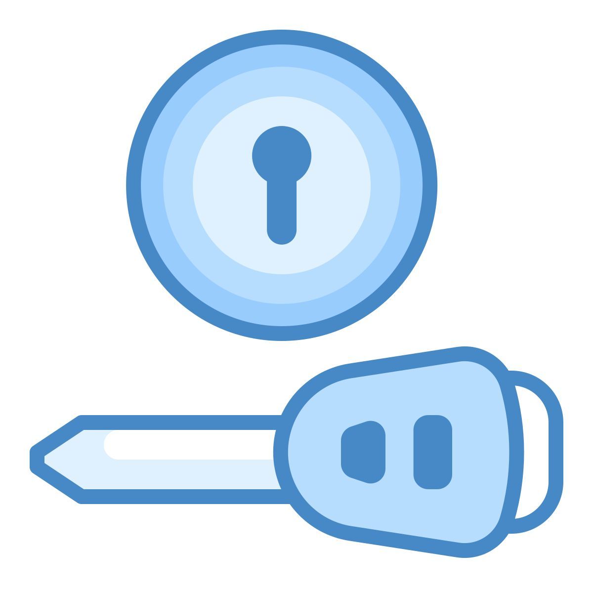blue ui style 点火开关警告 icon