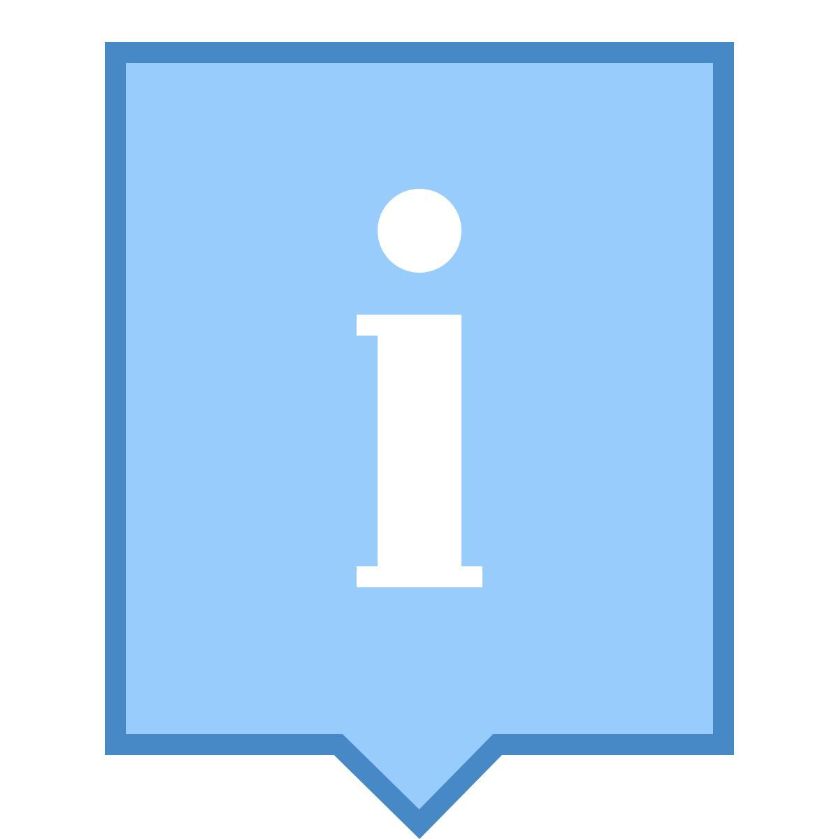 blue ui style 정보 팝업 icon