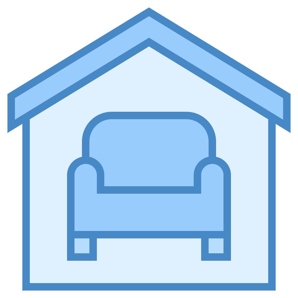 blue ui style inneneinrichtung icon